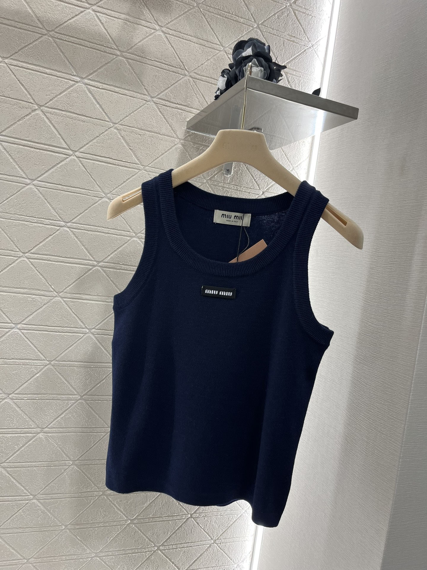 MiuMiu Ropa Camiseta de tirantes Tejido Lana Colección primavera