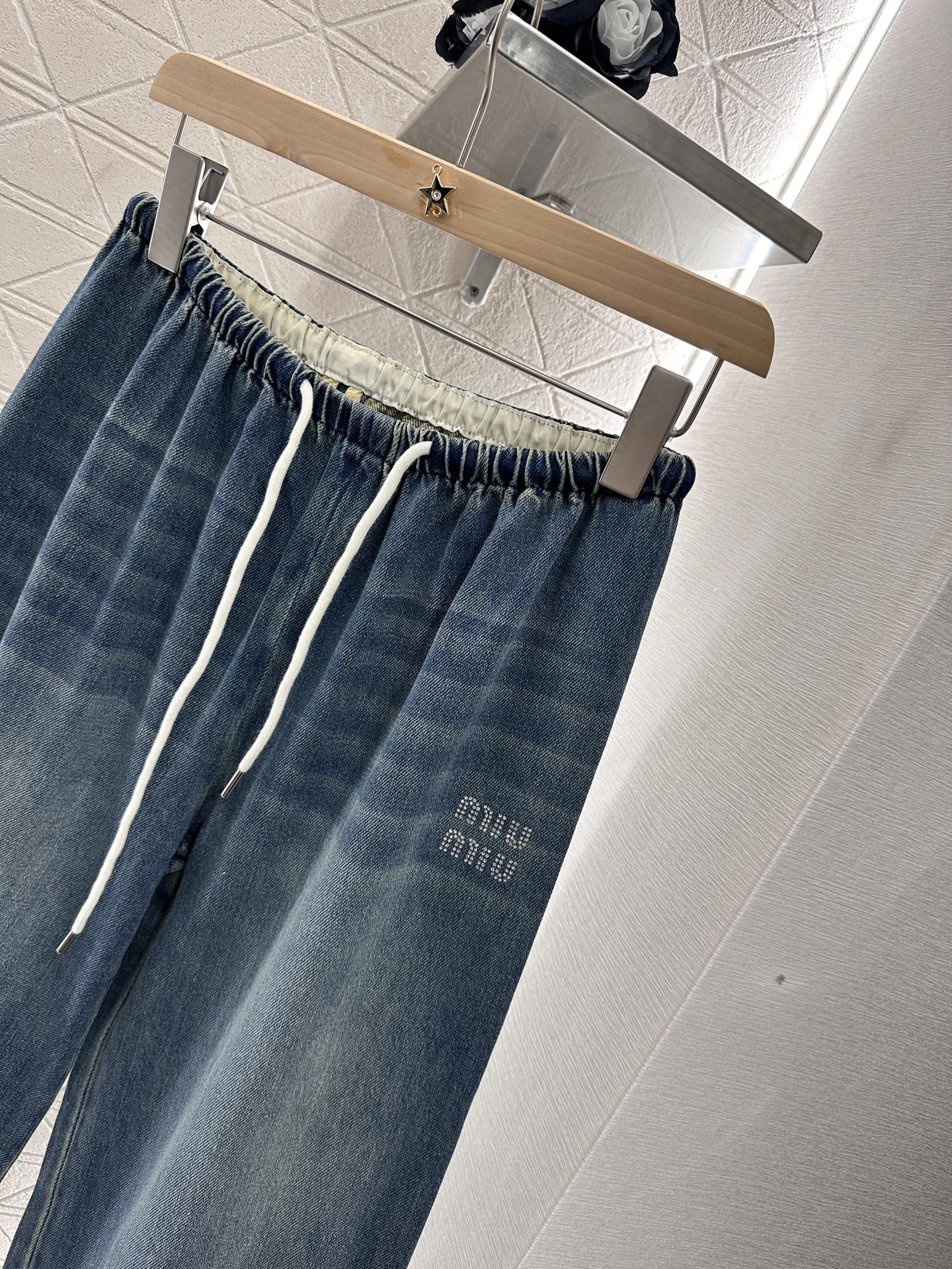Miu Miu Women's Retro Gradient Drawstring Waist Denim Jeans - Size S-L 7 i1746635669661 4095 0 5