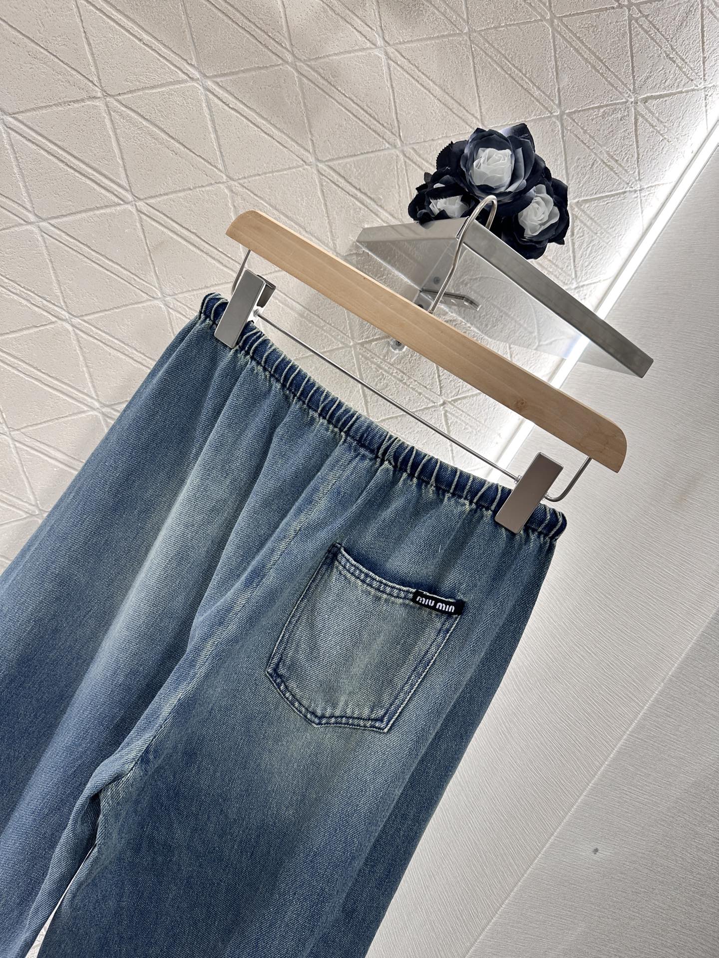Miu Miu Women's Retro Gradient Drawstring Waist Denim Jeans - Size S-L 6 i1746635669688 7046 0 3