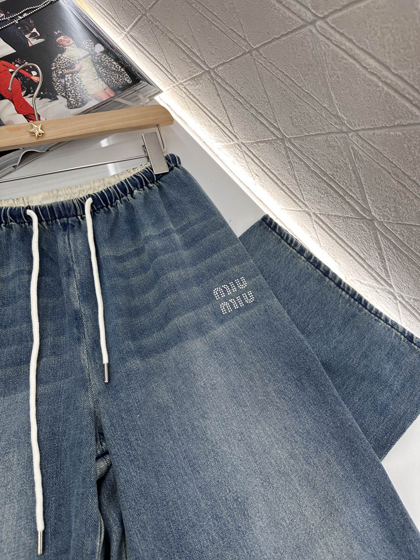 Miu Miu Women's Retro Gradient Drawstring Waist Denim Jeans - Size S-L 4 i1746635670946 6534 0 7