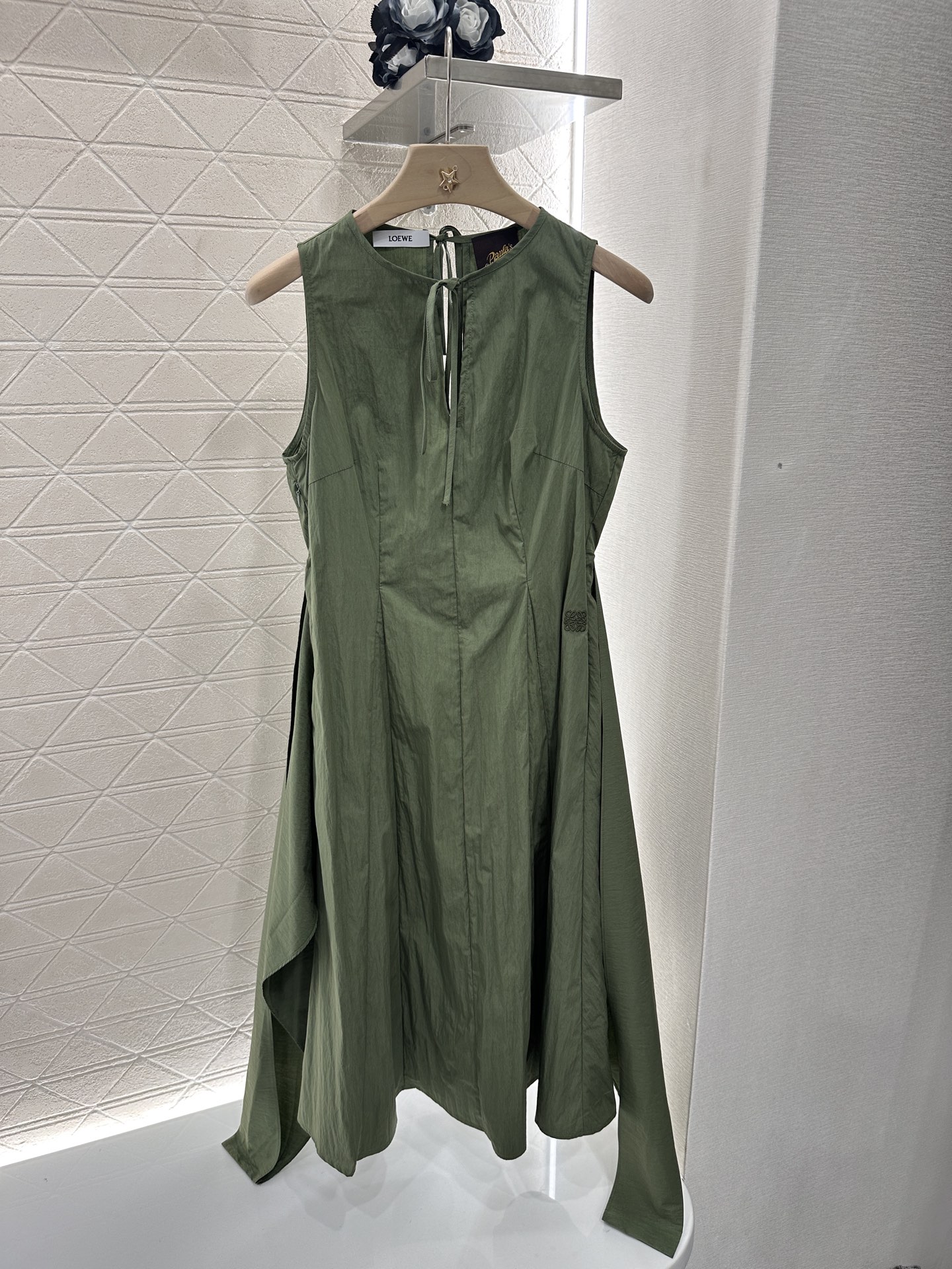 Loewe Irregular Sleeveless Tie Dress YB Cotton Linen Fabric 1 i1746636024462 8984 0 0