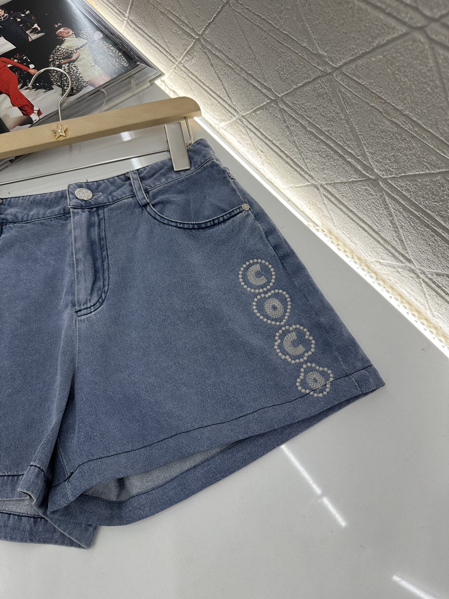 Chanel High-Waisted Denim Shorts YB Twill Cotton Light Blue Grey 6 i1746812464732 3039 0 6