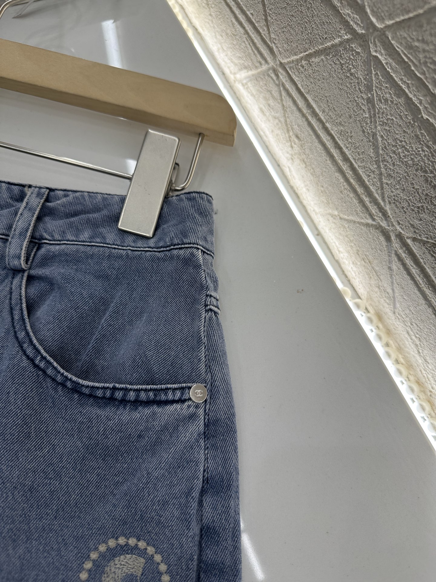 Chanel High-Waisted Denim Shorts YB Twill Cotton Light Blue Grey 7 i1746812464758 8058 0 7