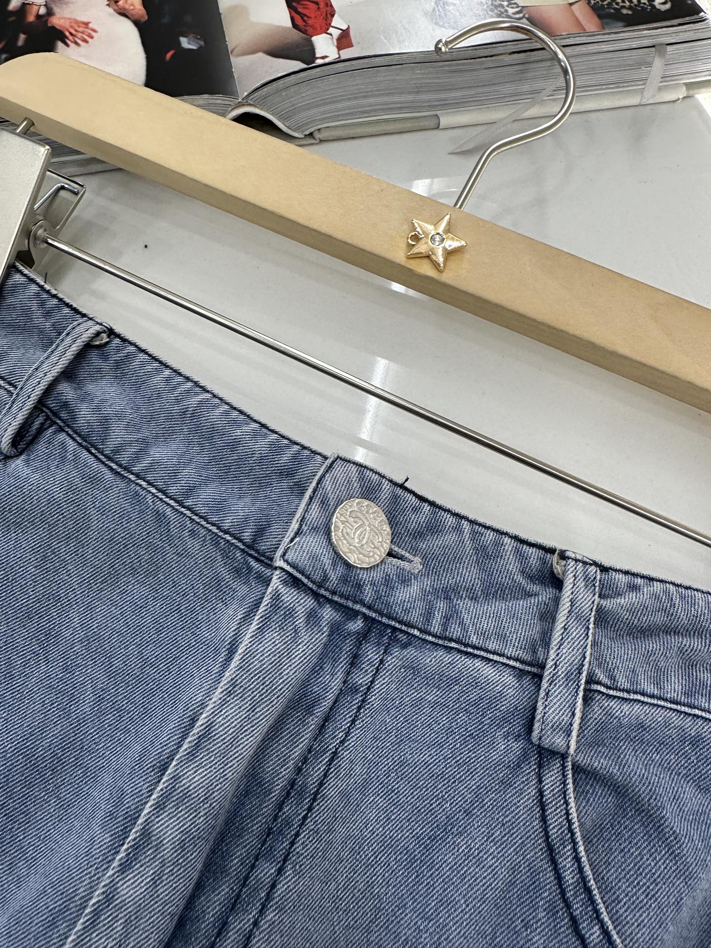 Chanel High-Waisted Denim Shorts YB Twill Cotton Light Blue Grey 8 i1746812465975 7799 0 8