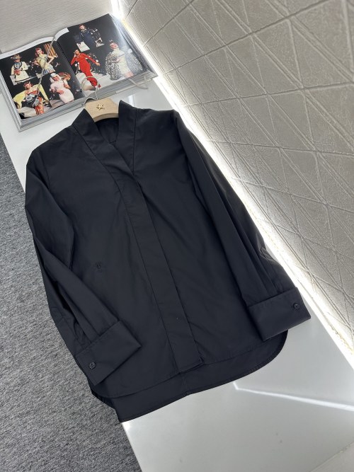 Dior Women's Solid Color Long Sleeve Shirt - Comfortable & Chic Design 1 Dior Women's Solid Color Long Sleeve Shirt - Comfortable & Chic Design