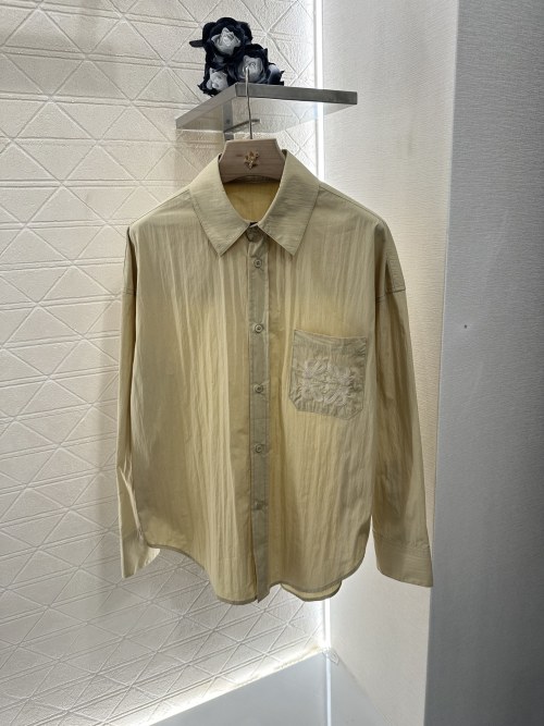 Loewe Relaxed Fit Shirt with Embroidered Pocket - Elegant and Comfortable 1 Loewe Relaxed Fit Shirt with Embroidered Pocket - Elegant and Comfortable