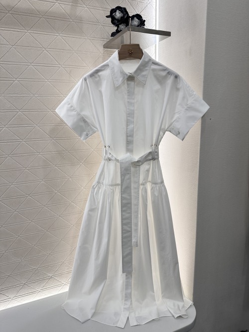 Max Mara 2025 Cotton Twill Belted Shirt Dress, Elegant Women's Fashion 1 Max Mara 2025 Cotton Twill Belted Shirt Dress, Elegant Women's Fashion