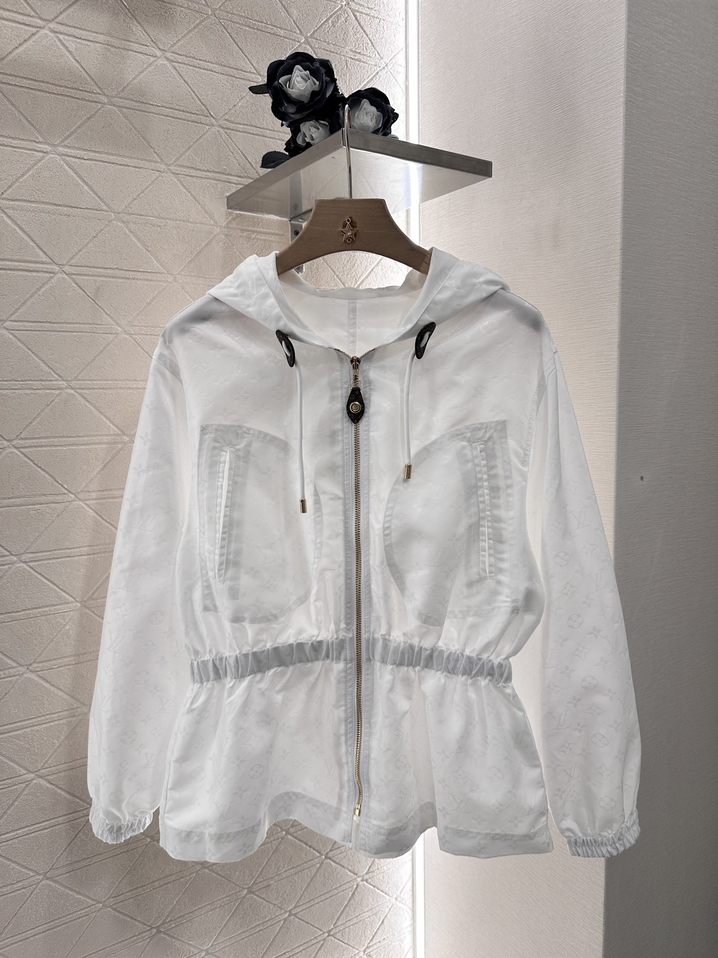 Louis Vuitton Hooded Drawstring Waist Sunscreen Jacket - Stylish & Functional