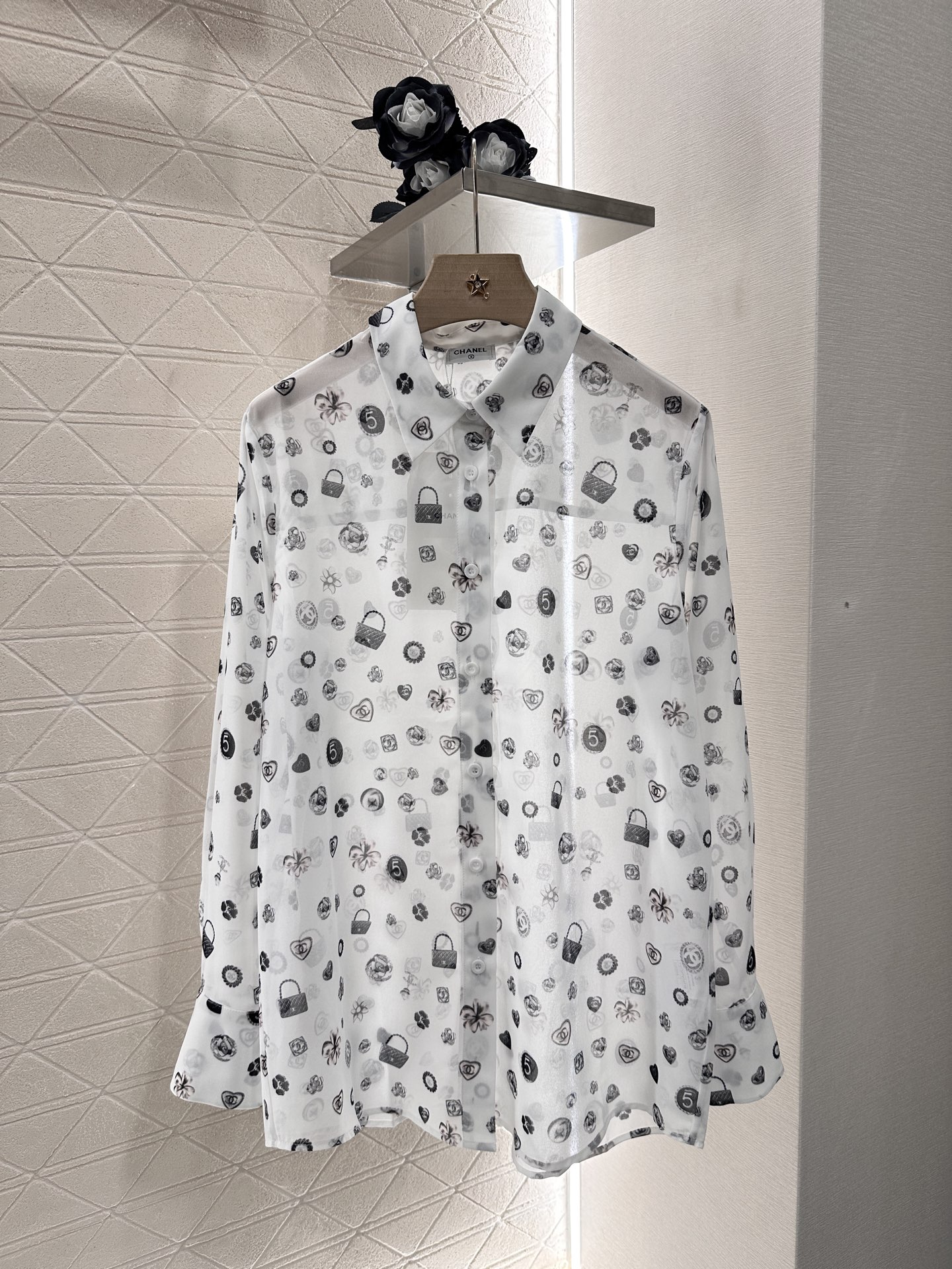 Chanel 2025 Printed Shirt and Drawstring Pants Set - Stylish & Comfortable