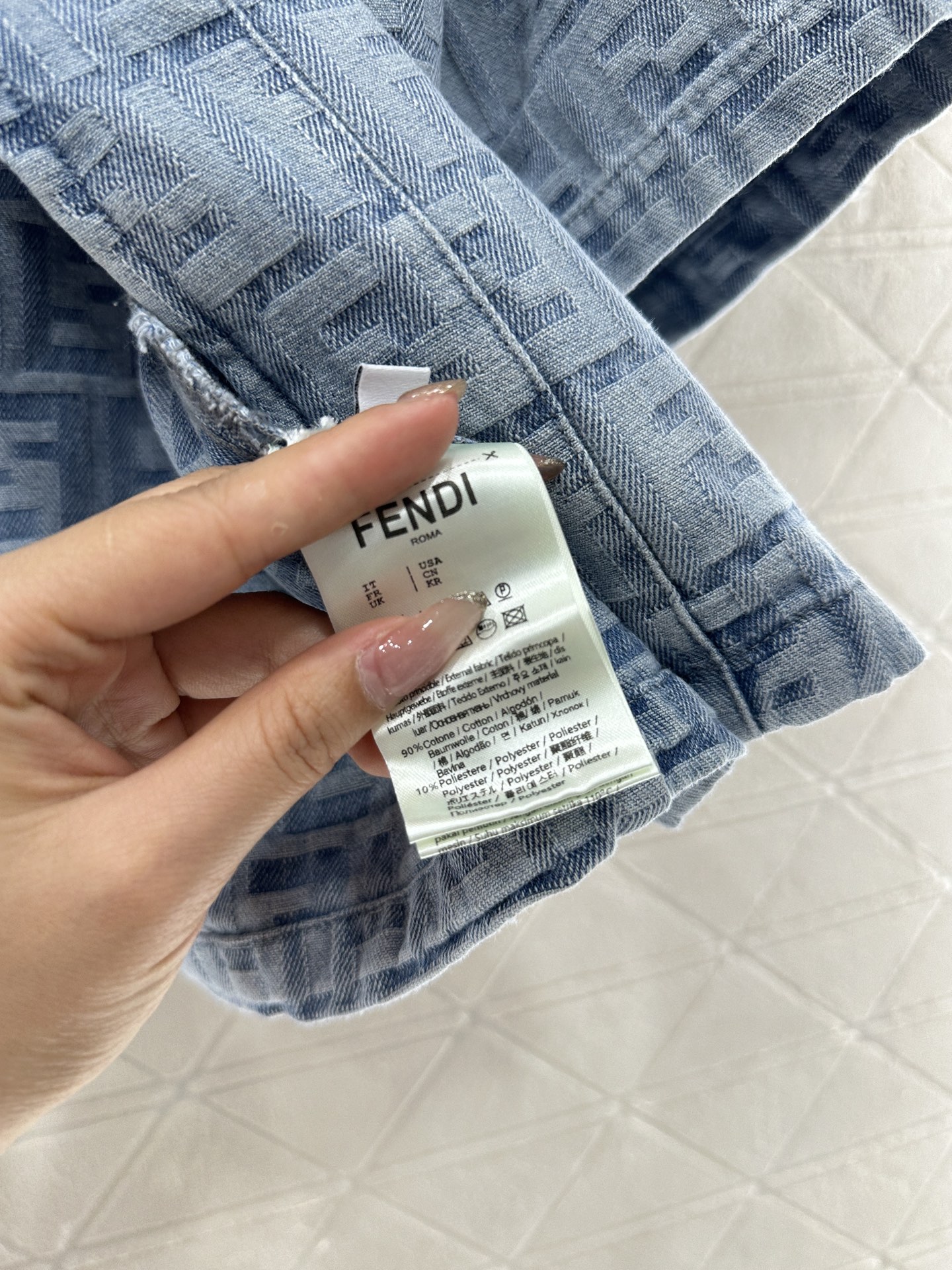 Fendi Denim Short Sleeve Jacket & High-Waisted Shorts Set - Designer Look 6 i1747063152336 5259 0 5