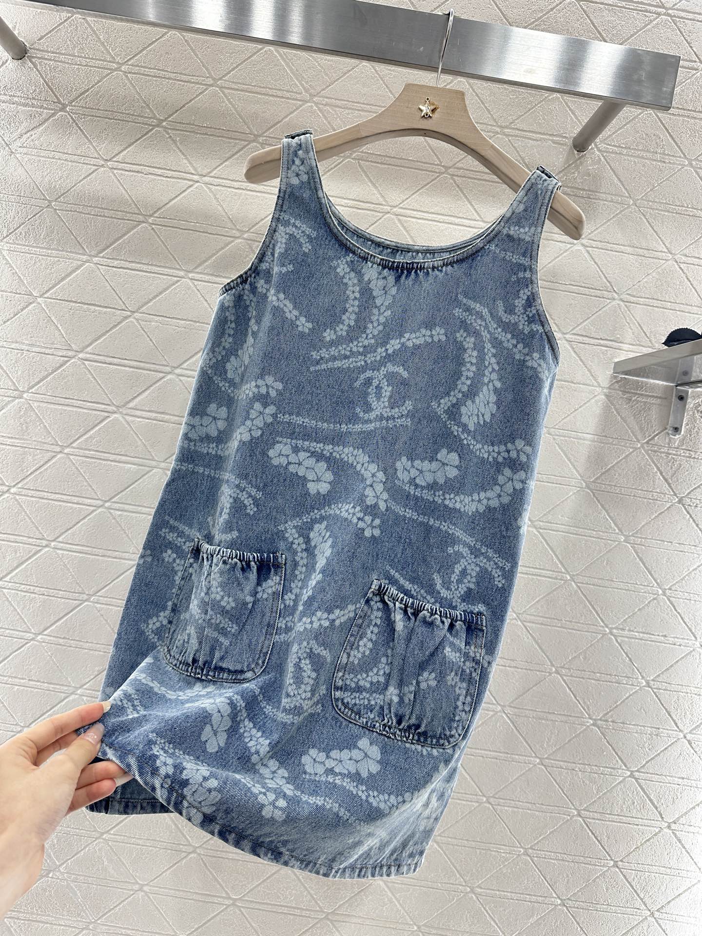 Chanel Laser Pocket Vest Dress - YB Twill Cotton Denim, Comfortable & Stylish 6 i1747408484993 3095 0 4