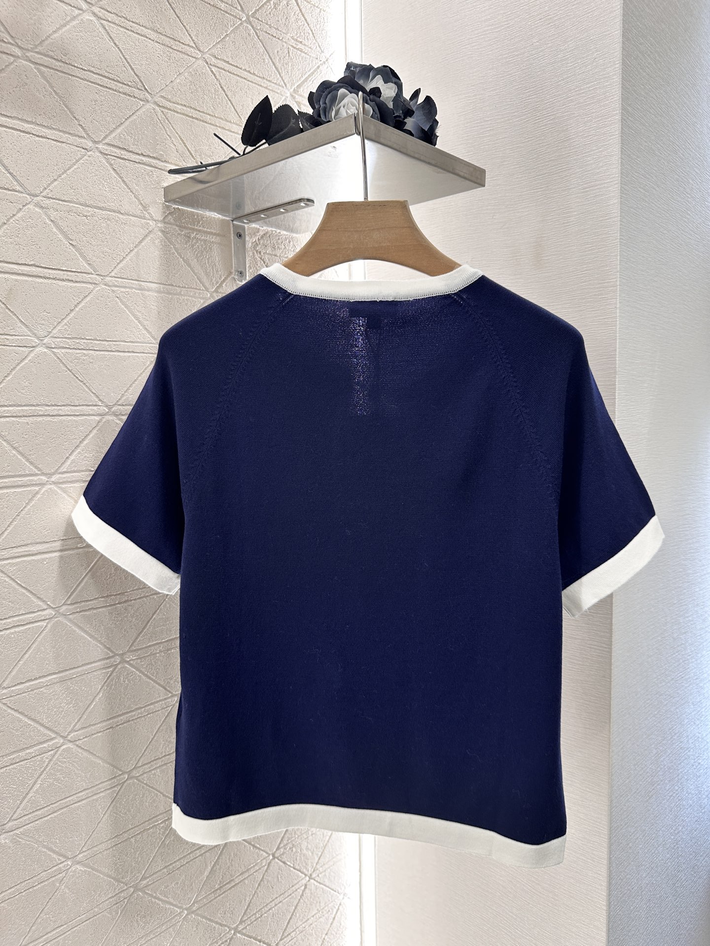 Chanel Inspired Chain Detail Knit Set: Short Sleeve Top & Mini Skirt - Chic & Comfy 4 i1748010262220 8333 0 1