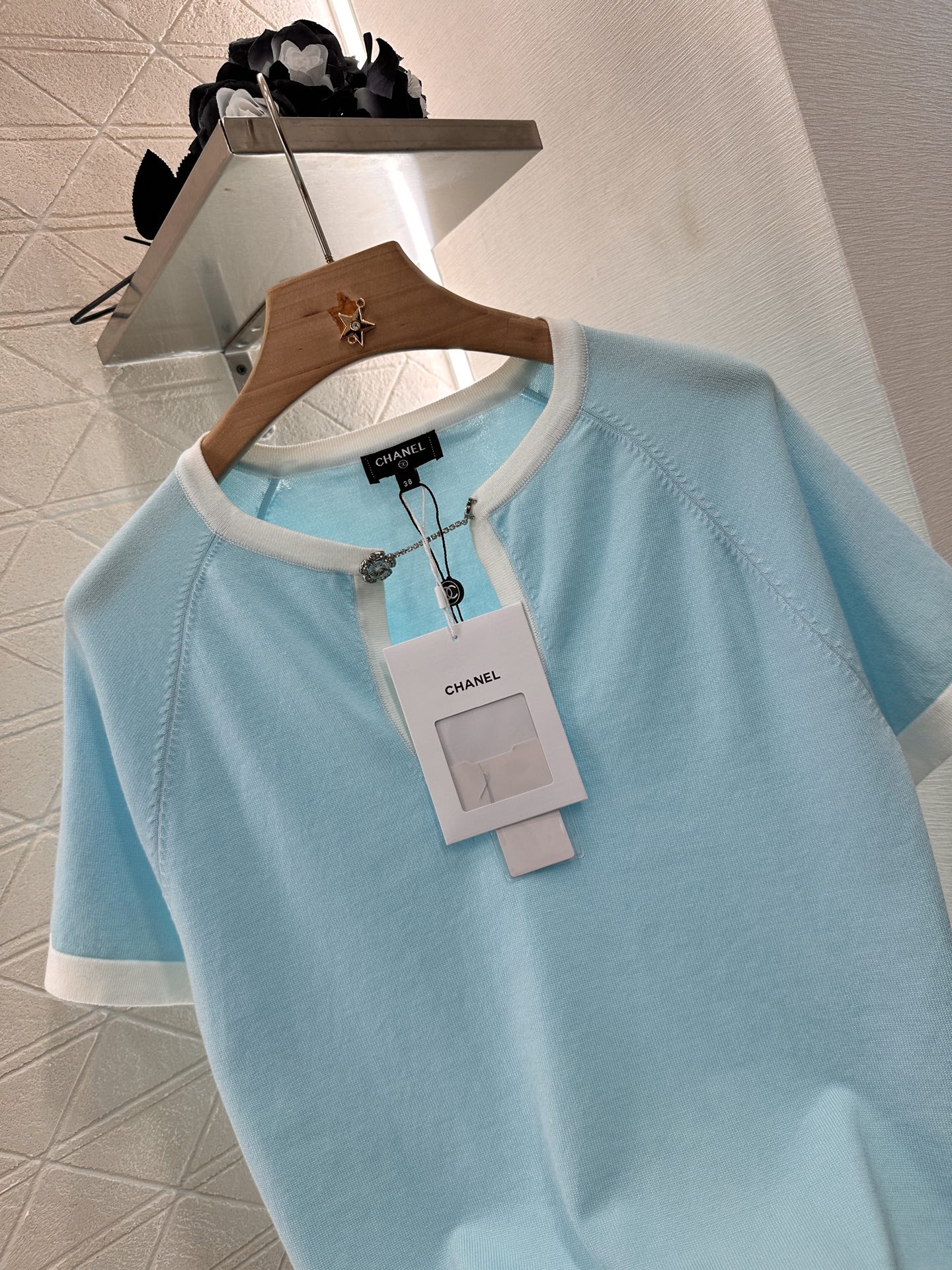 Chanel Women's Wool Knit Short Sleeve Top & Skirt Set - Chic & Comfortable 4 i1748010318131 5152 0 2