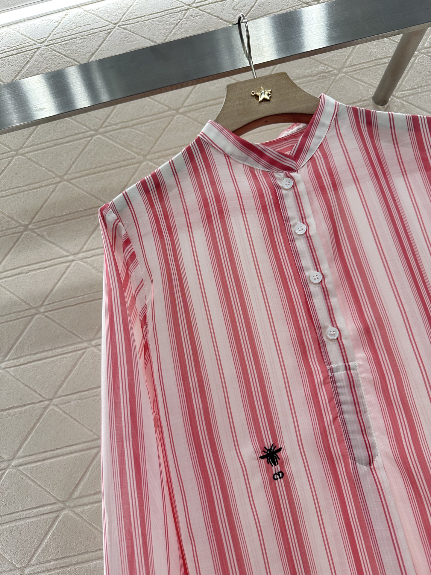 Dior Striped Embroidered Shirt - Comfortable Silk Cotton, Relaxed Fit 6 i1748954349810 3666 0 4