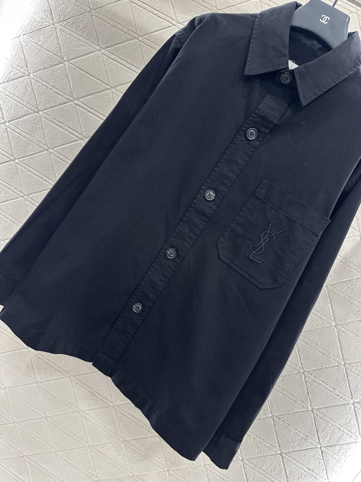 Saint Laurent Flap Pocket Cotton Twill Shirt Jacket - Black 5 i1754230270699 2764 0 4