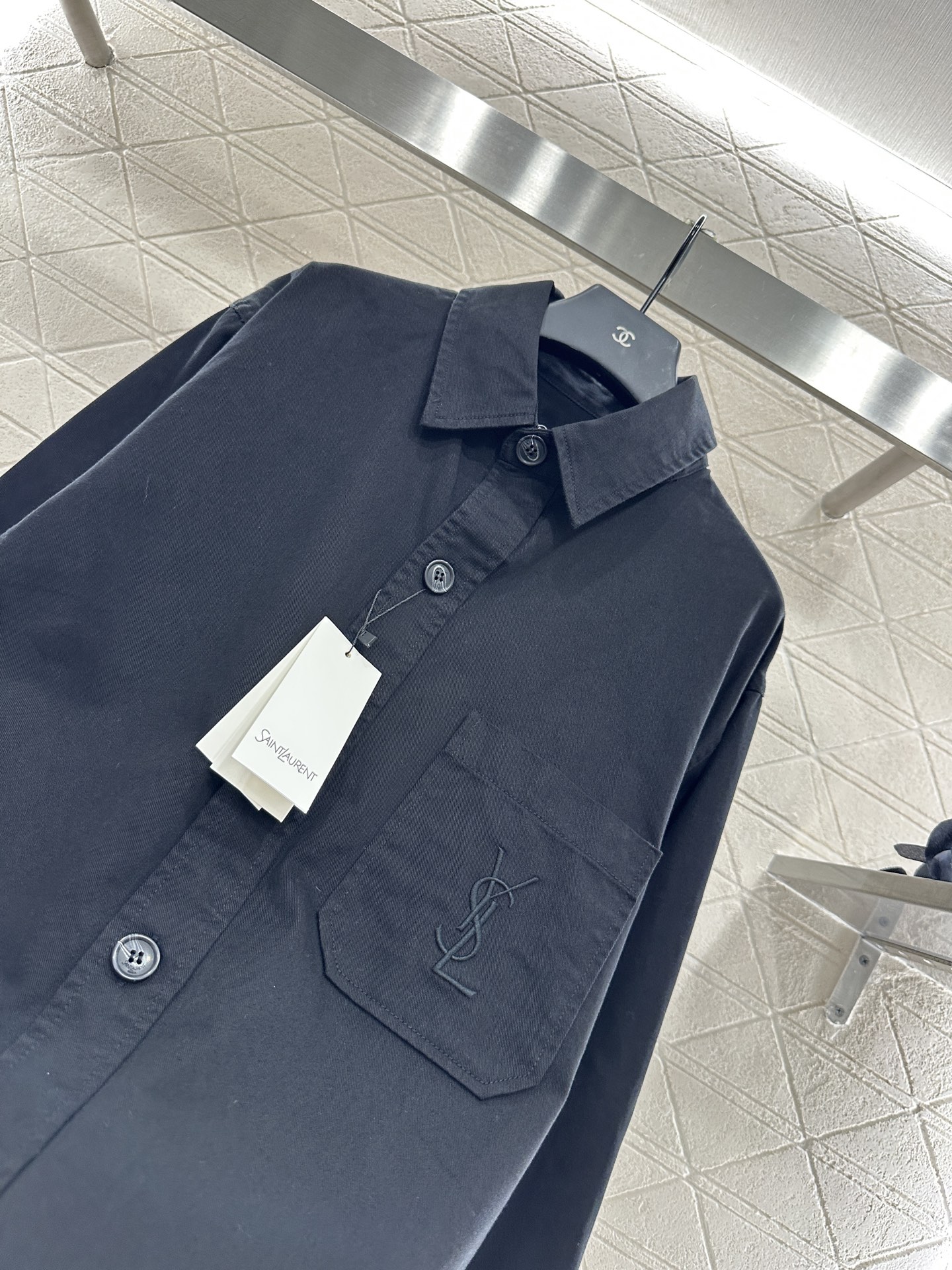Saint Laurent Flap Pocket Cotton Twill Shirt Jacket - Black 3 i1754230270768 5271 0 2