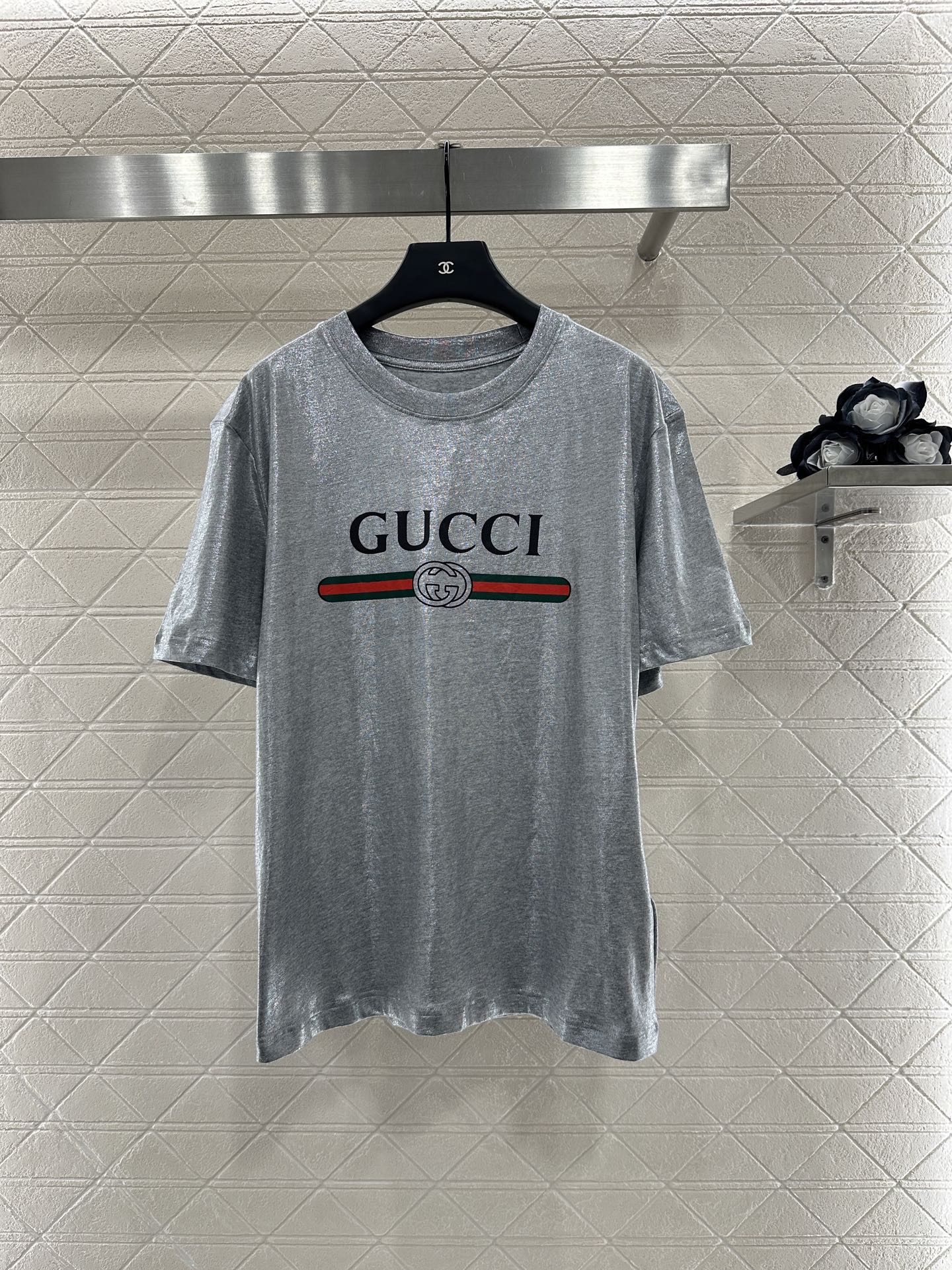 Gucci Printed Cotton T-Shirt Short Sleeve Crew Neck Casual Tee for Men