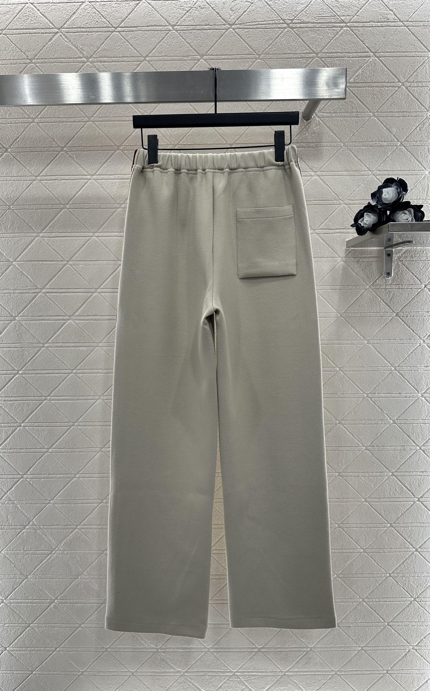 “High-Waist Straight Pants with Lace Detailing for Women | Miumi *225” - 图片 2