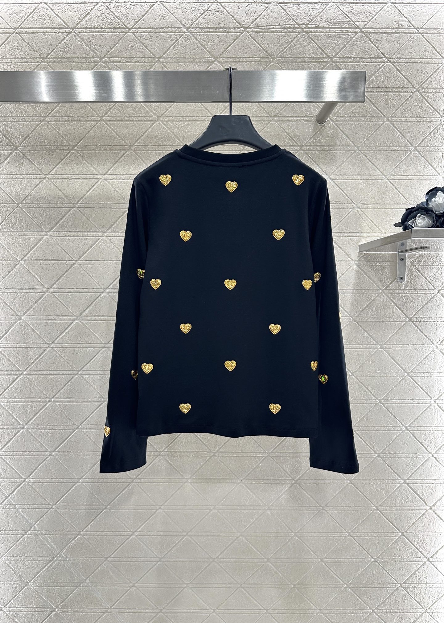 Chanel Women's Long Sleeve T-Shirt with Heart Embellishments 2 i1756473606407 8207 0 1