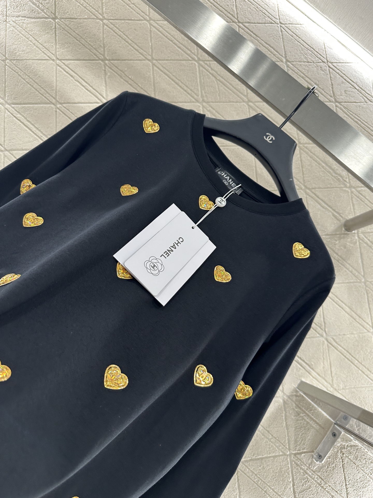 Chanel Women's Long Sleeve T-Shirt with Heart Embellishments 3 i1756473607515 344 0 2