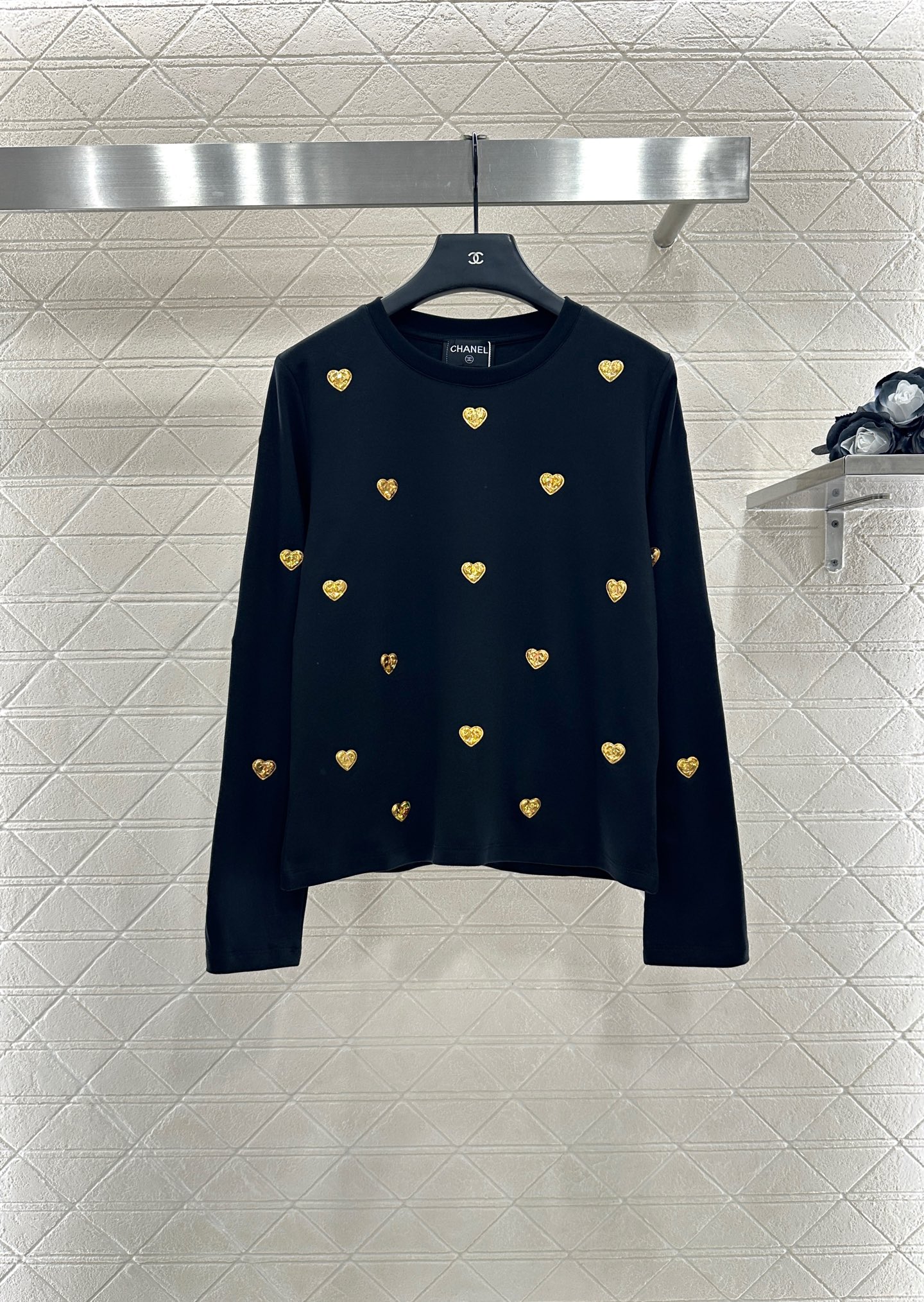 Chanel Women's Long Sleeve T-Shirt with Heart Embellishments 1 i1756473657893 6162 0 8
