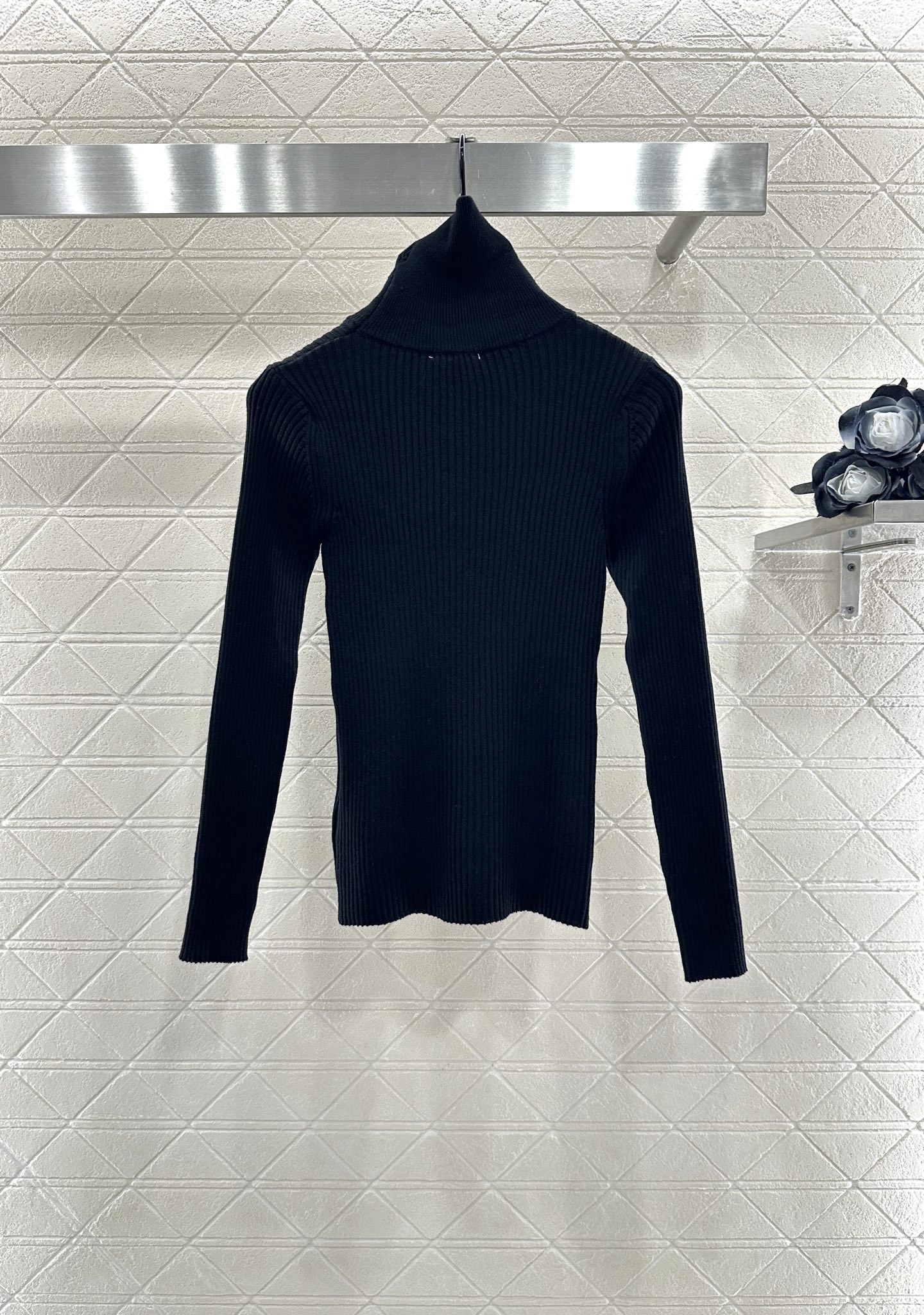 Celine Women's Triumph Logo High Neck Ribbed Knit Slim Fit Sweater 3 i1756654312203 7994 0 1