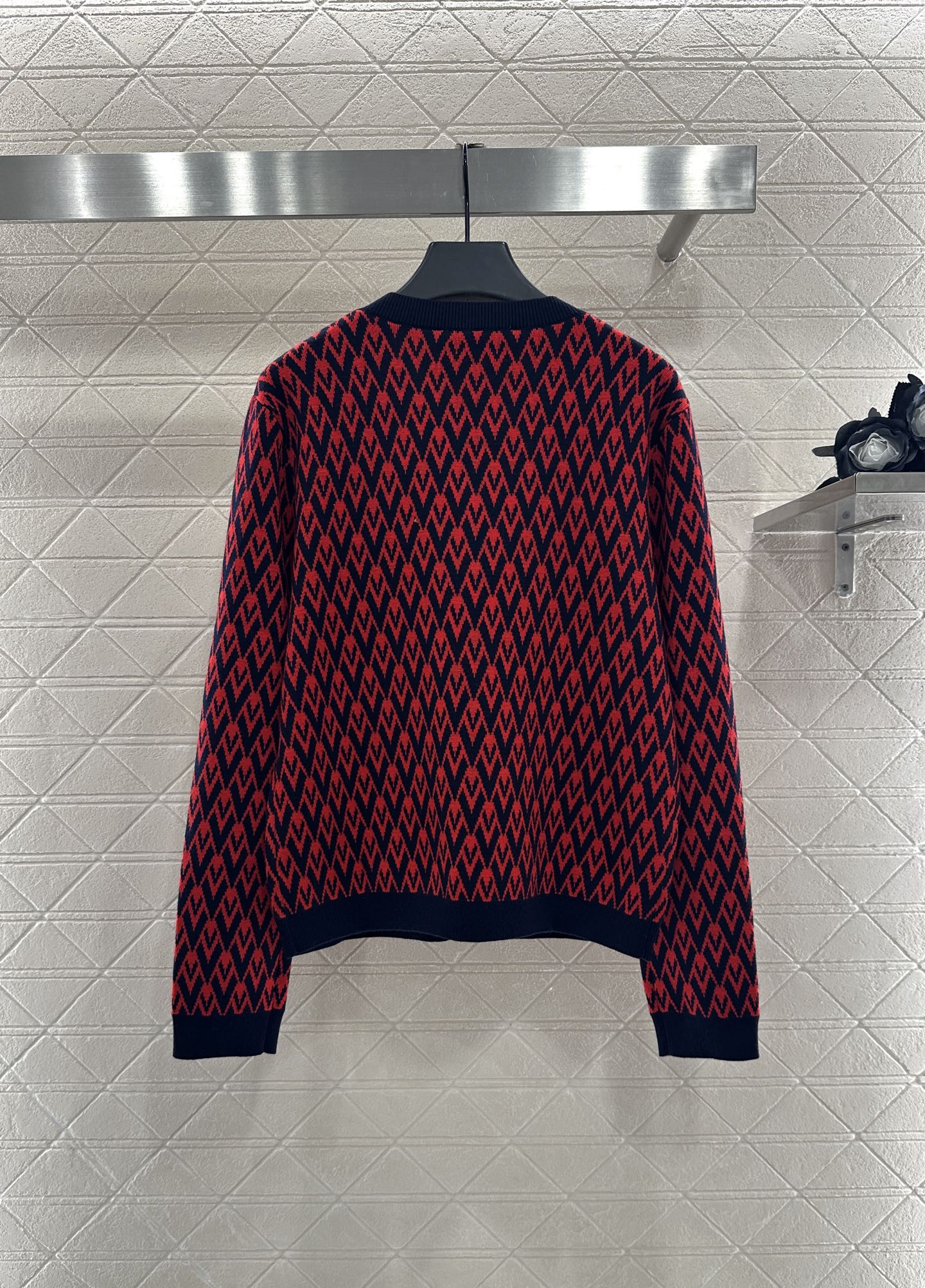 ♥Valentin*♥2025新品上架 圆领提花针织开衫定制YB羊毛纱线织造 质感细腻 穿搭舒适 圆领针