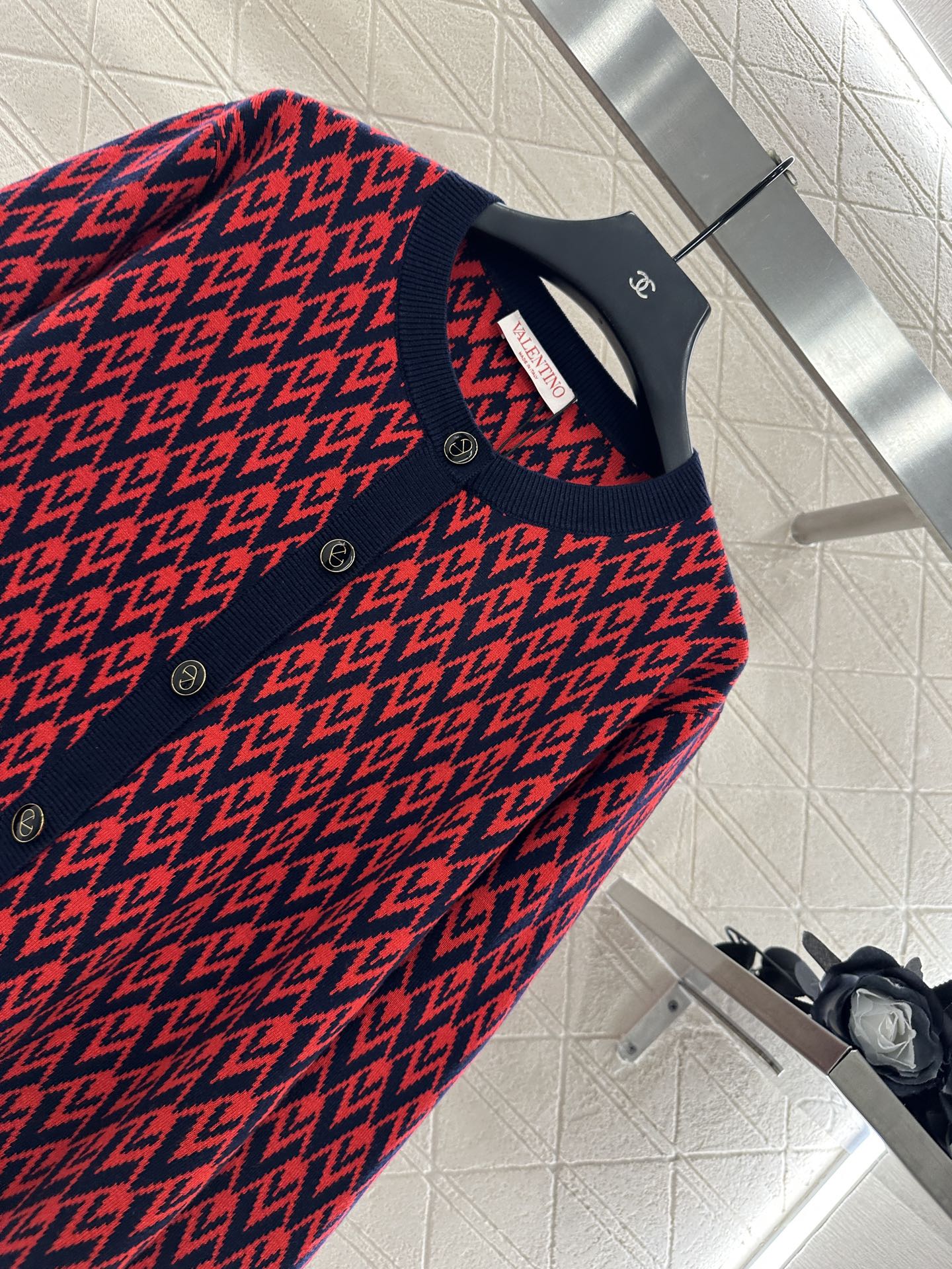 ♥Valentin*♥2025新品上架 圆领提花针织开衫定制YB羊毛纱线织造 质感细腻 穿搭舒适 圆领针