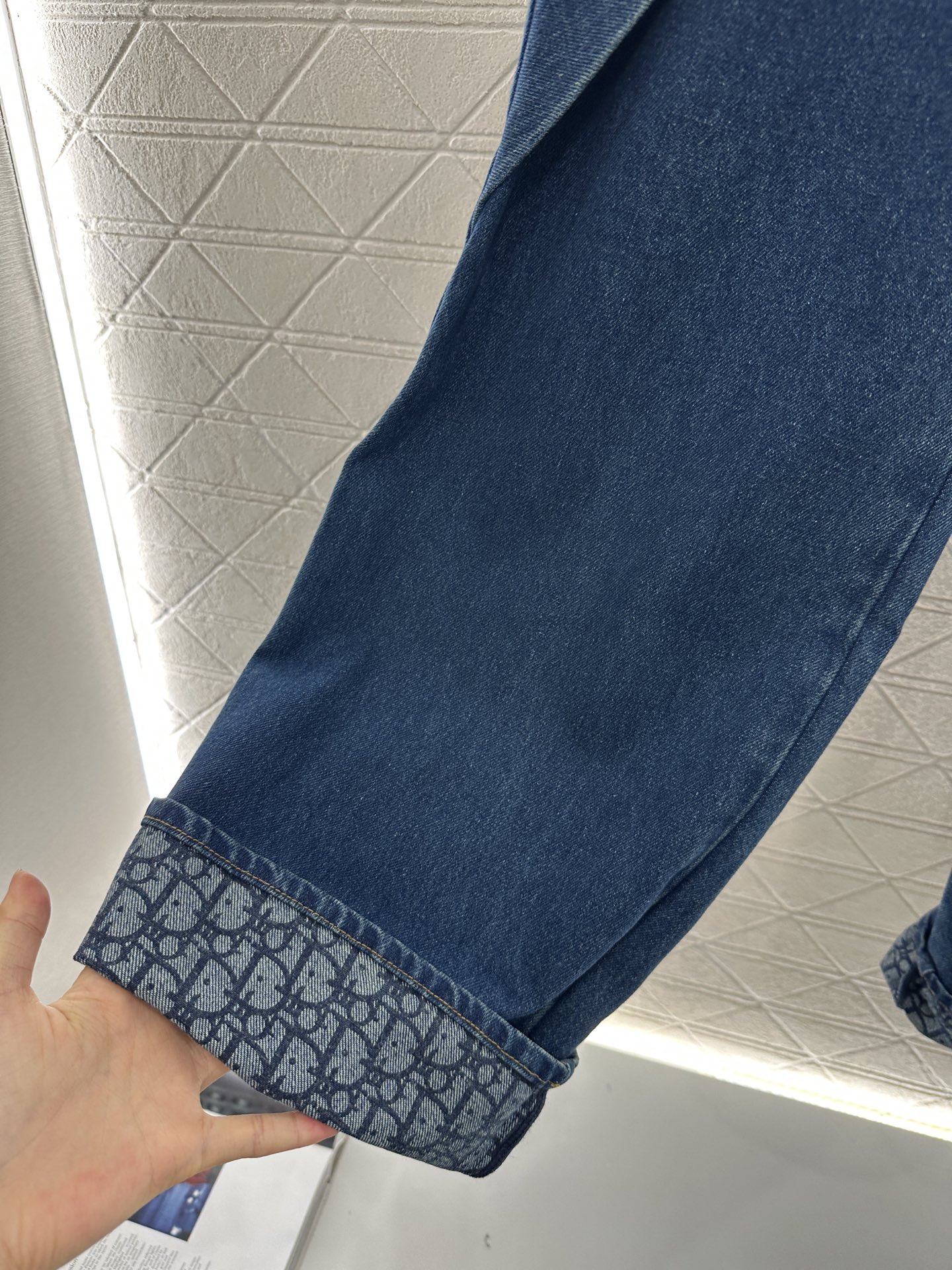 ♥Dio*♥2025新品上架 假两件裙边牛仔长裤定制YB斜纹棉牛仔材质 质感舒适 挺括有型 系扣阔腿裙边