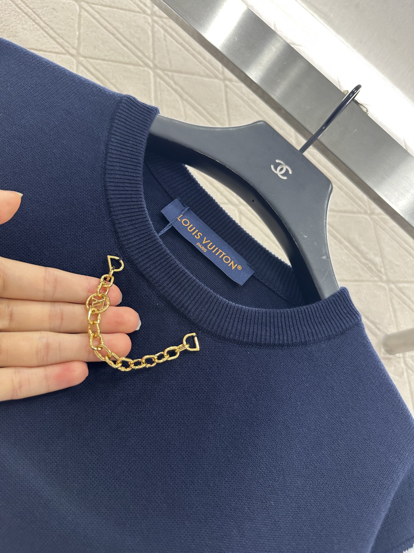 ♥Louis Vuitto*♥2025新品上架 插肩提花链条针织长袖定制YB羊毛纱线织造 质感高级舒适 