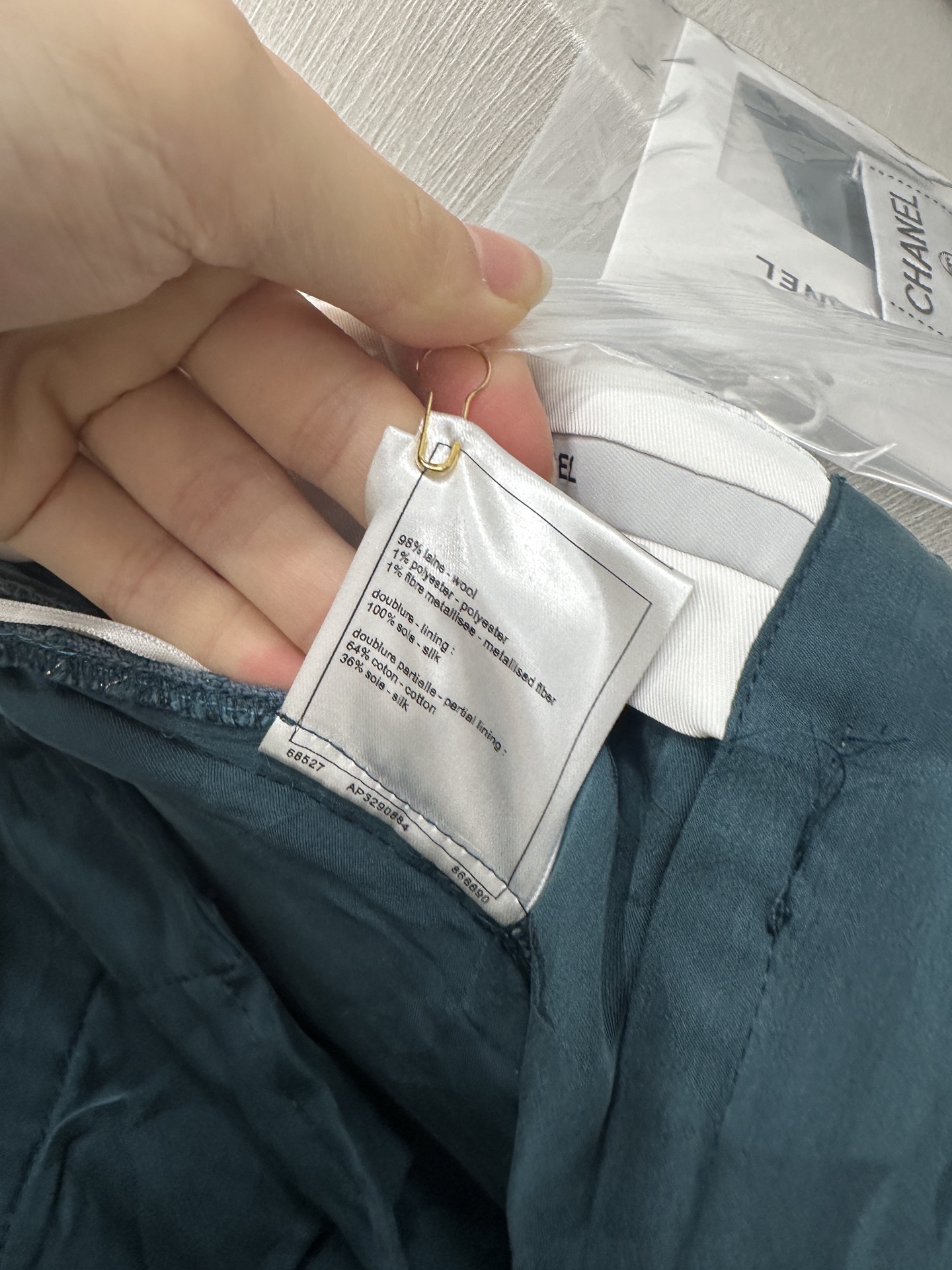 ♥Chane*♥2025新品上架 格纹粗花呢高腰直筒阔腿裤定制YB进口粗纺羊毛呢材质 肌理明显 质感上乘