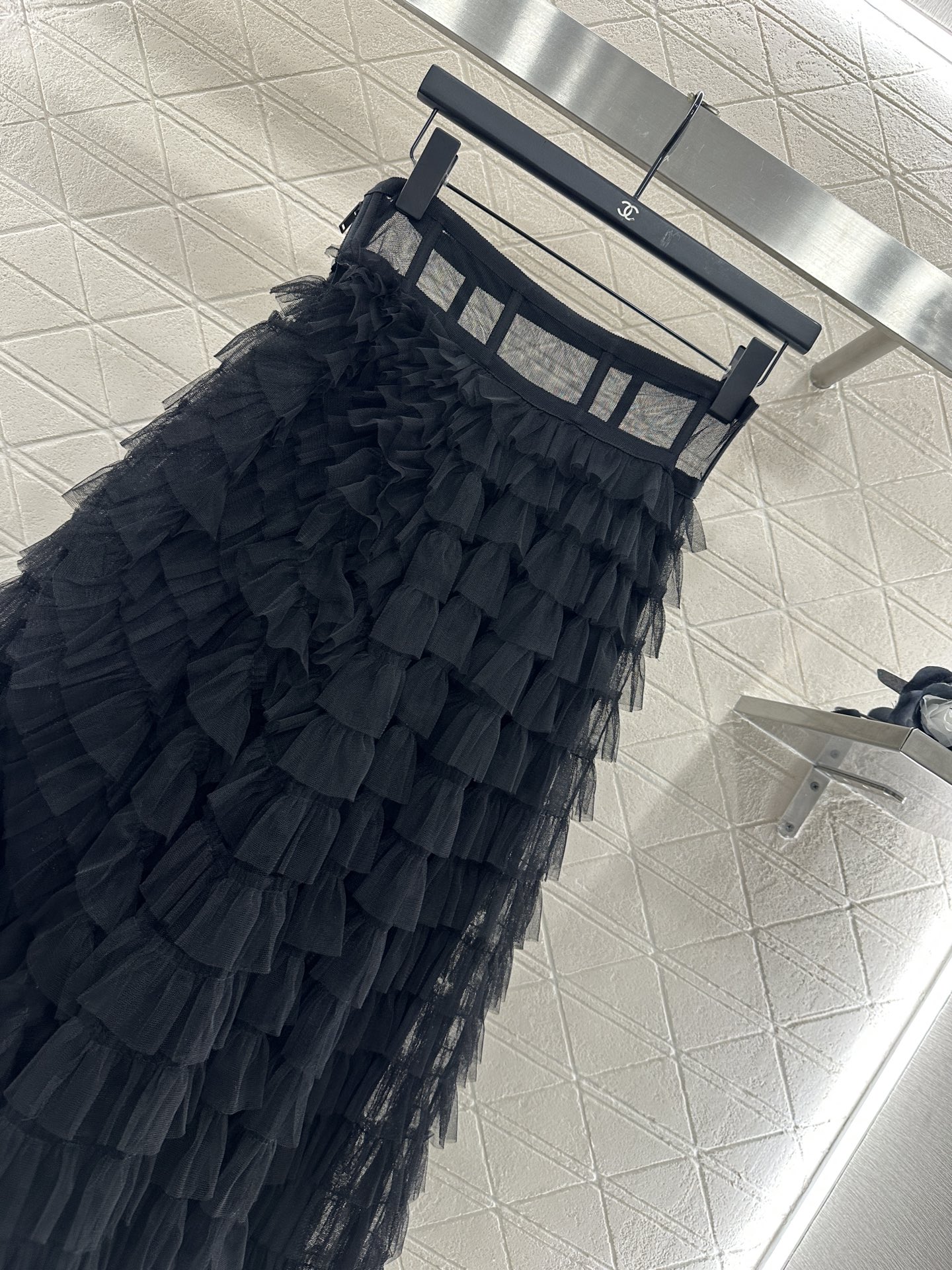 ♥Dio*♥2025新品上架高腰蛋糕多层真丝长款纱裙定制YB进口网纱材质 飘逸动人 亲肤透气 多层次长款