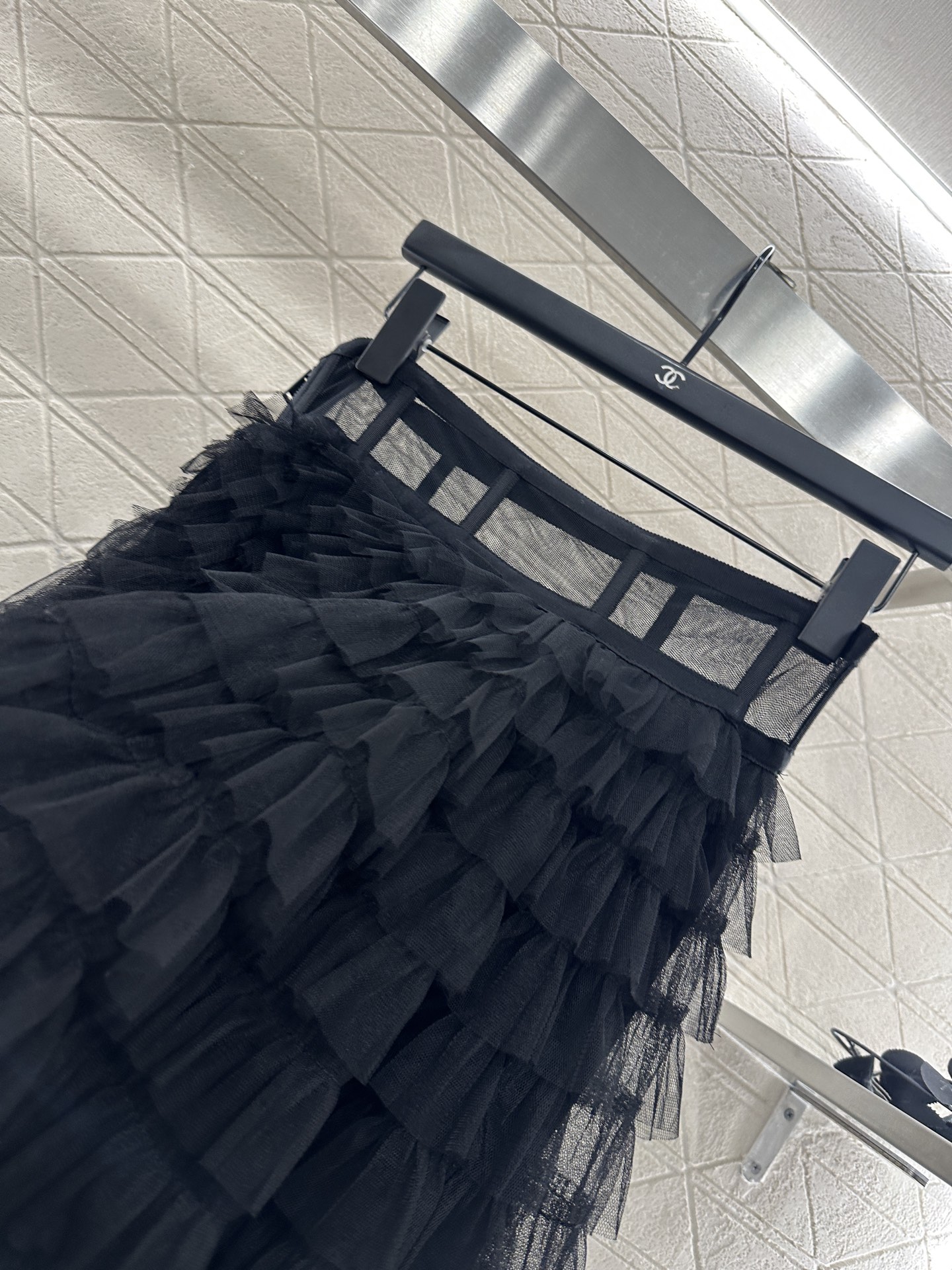 ♥Dio*♥2025新品上架高腰蛋糕多层真丝长款纱裙定制YB进口网纱材质 飘逸动人 亲肤透气 多层次长款