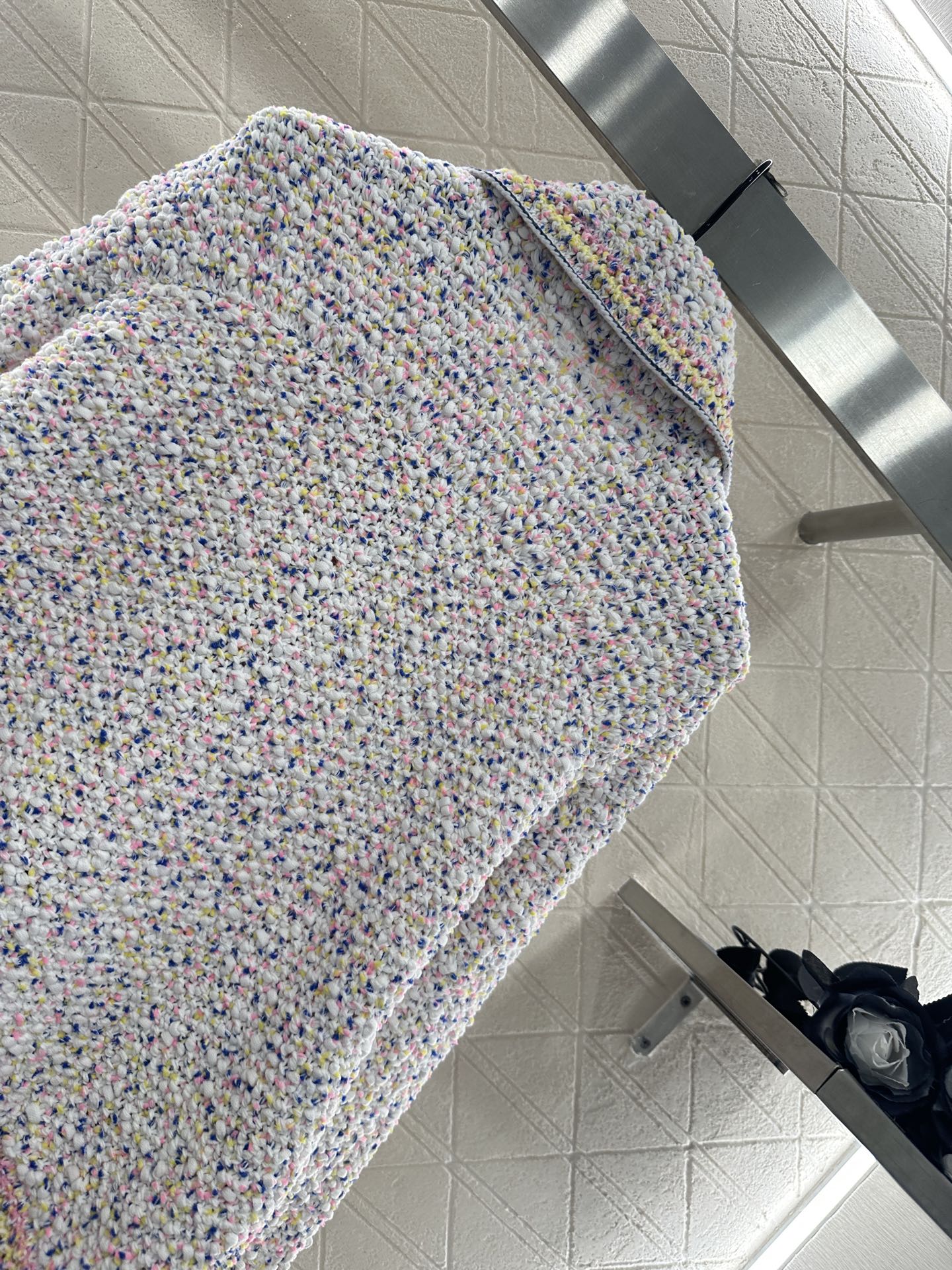 ♥Chane*♥2025新品上架 翻领彩点毛衣开衫定制YB棉毛纱线织造 软糯厚实 柔软亲肤 常规版型配合