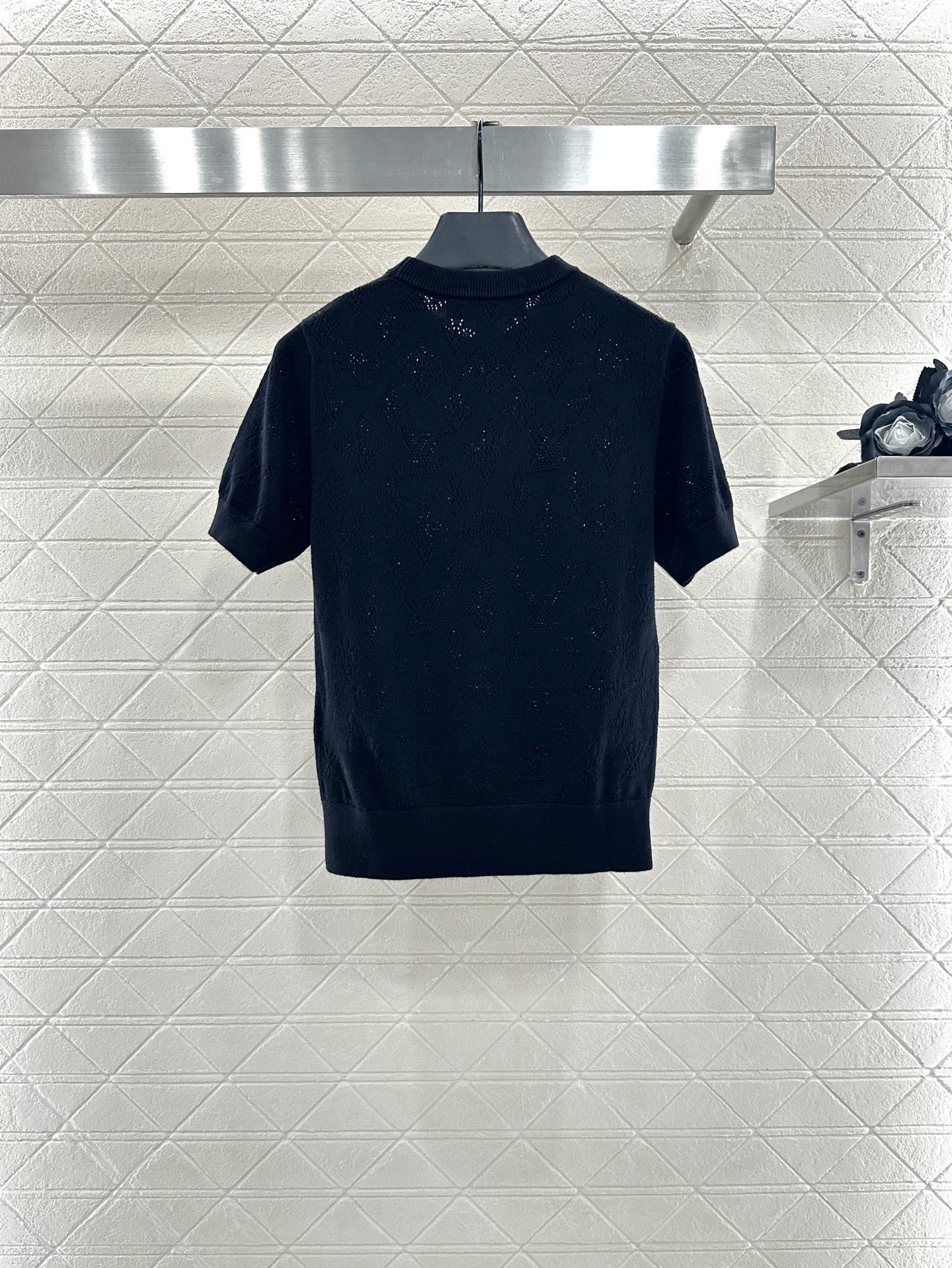 ♥Louis vuitto*♥2025新品上架 镂空针织短袖上衣定制YB羊毛纱线织造 质感高级 舒适柔软