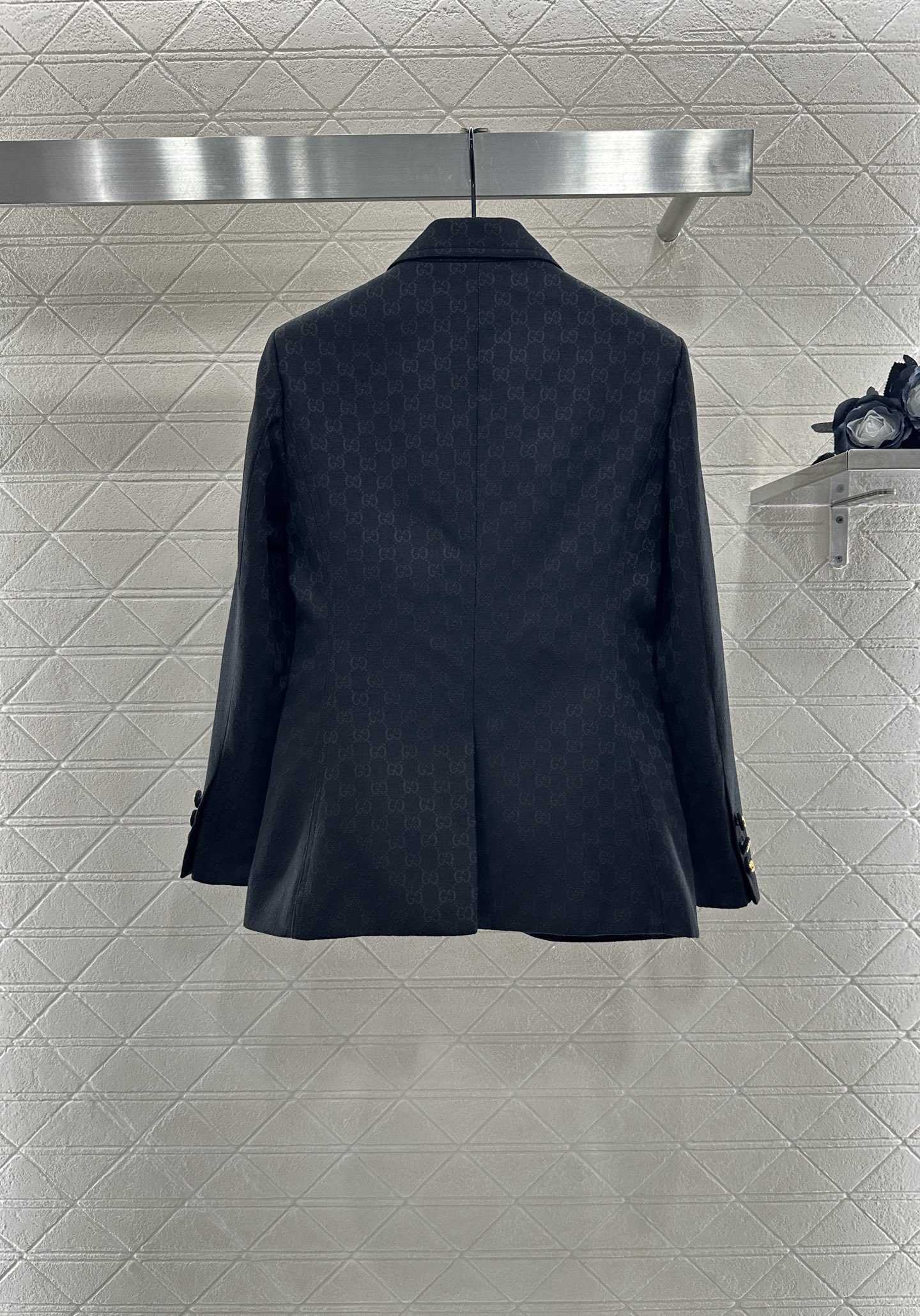 ♥Gucc*♥2025新品上架 翻领提花西装外套定制YB进口提花材质 质感高级 挺括有型 翻领正肩西装外