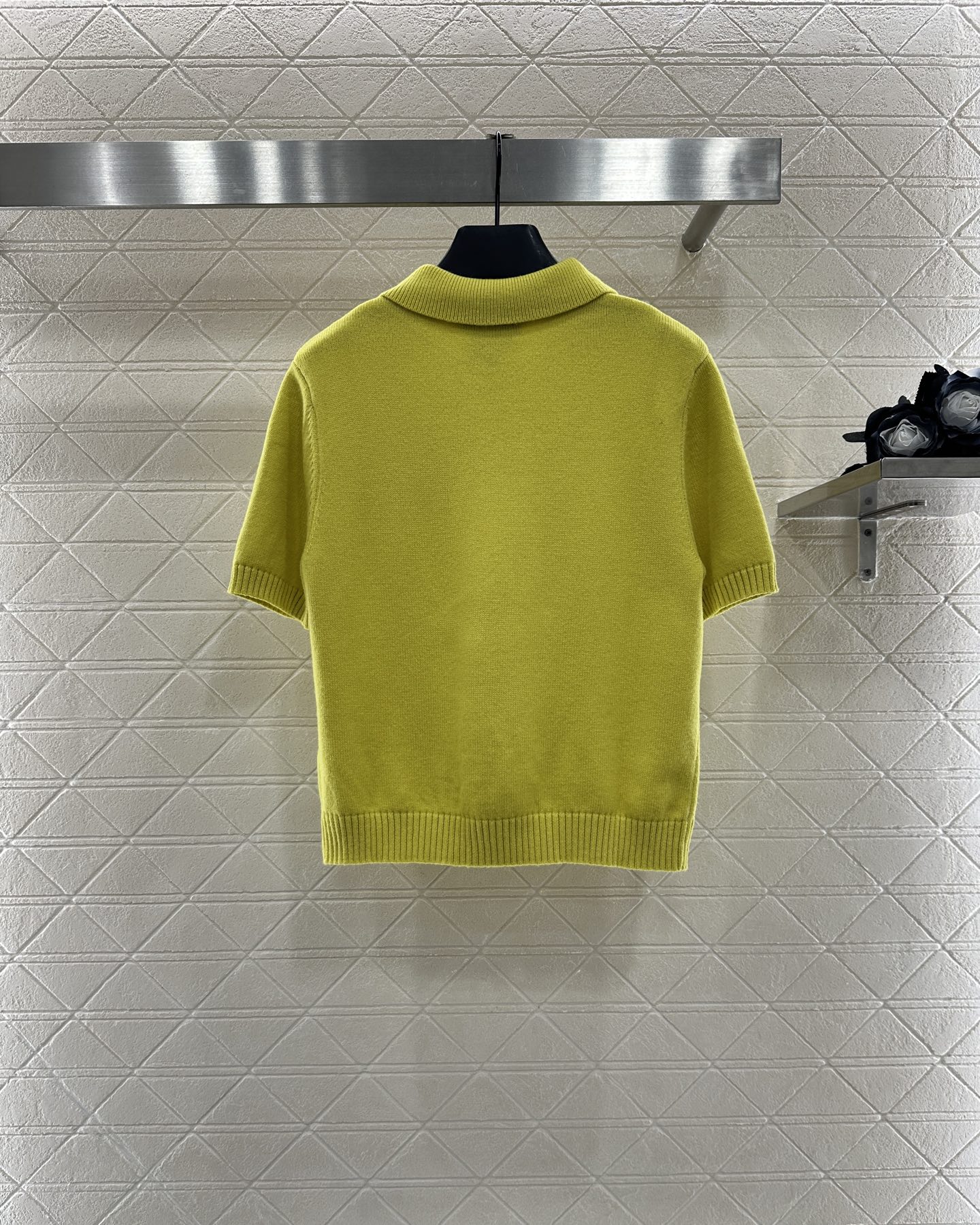 ♥Givench*♥2025新品上架 半开襟翻领针织上衣定制YB羊绒纱线织造 质感高级 舒适柔软 翻领正