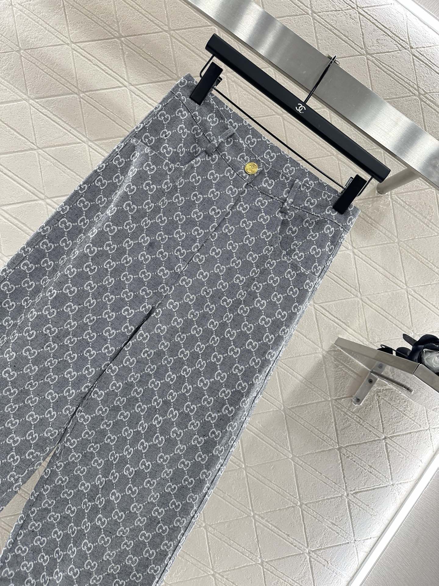 ♥Gucc*♥2025新品上架 提花牛仔衬衣长裤套装定制YB进口提花材质 质感高级 穿搭舒适 翻领衬衫直