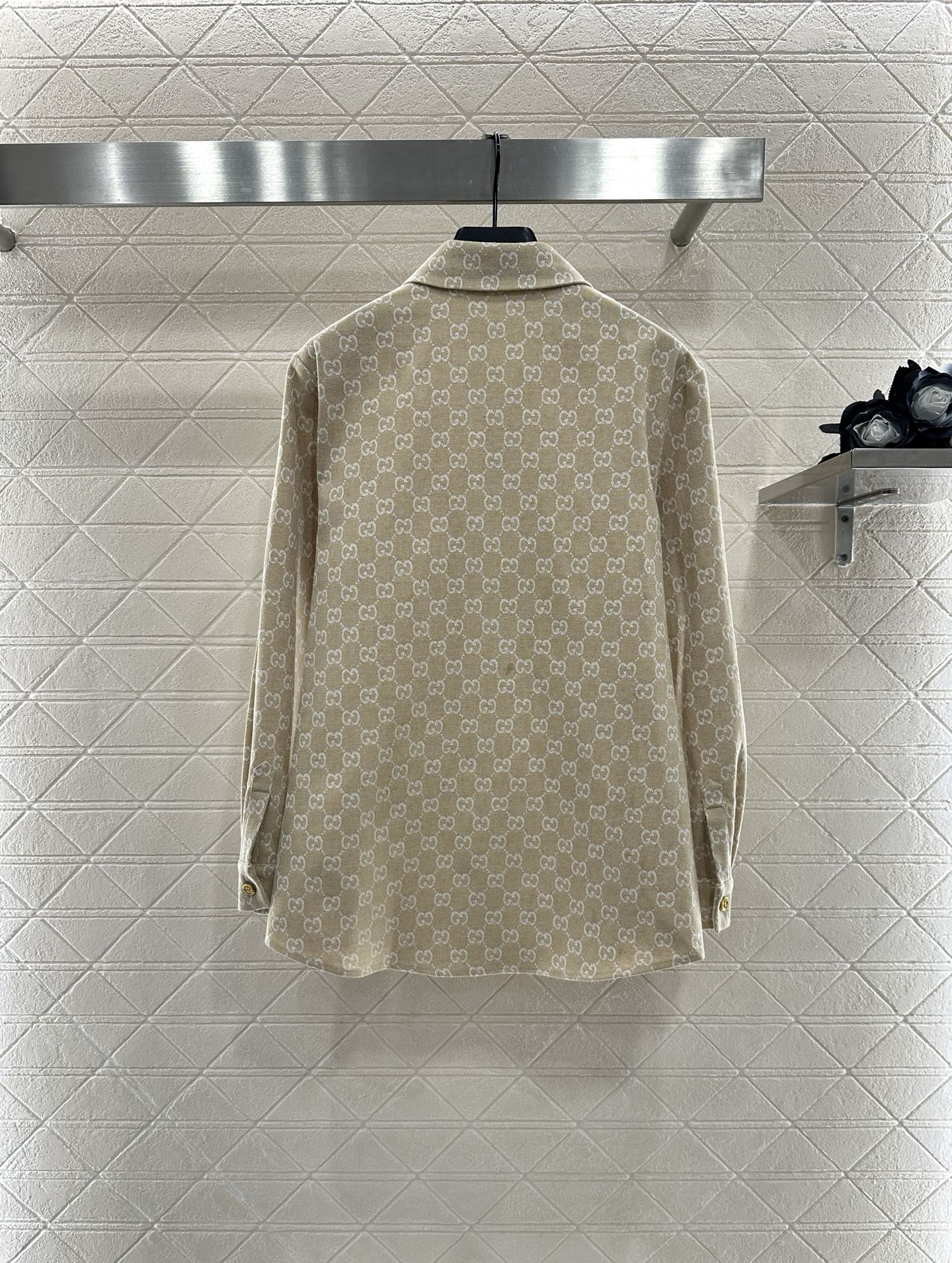 ♥Gucc*♥2025新品上架 提花牛仔衬衣长裤套装定制YB进口提花材质 质感高级 穿搭舒适 翻领衬衫直