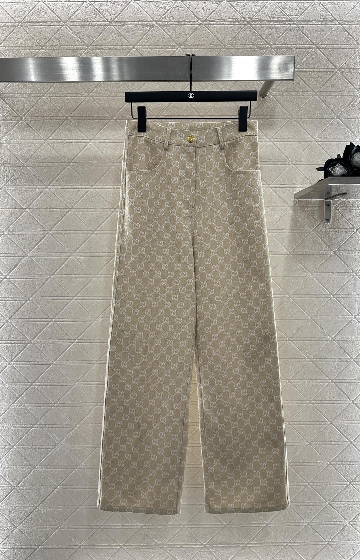 ♥Gucc*♥2025新品上架 提花牛仔衬衣长裤套装定制YB进口提花材质 质感高级 穿搭舒适 翻领衬衫直