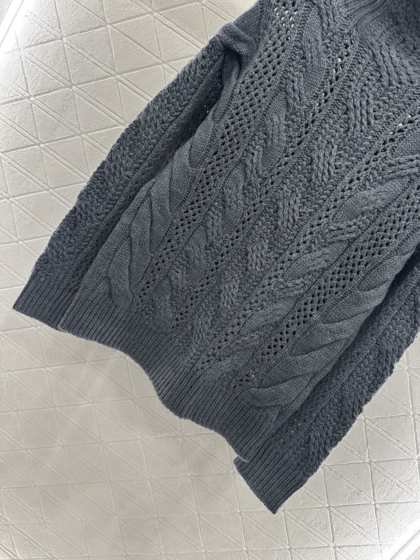 ♥MaxMar*♥2025新品上架 高领镂空钩花长袖毛衣定制YB羊绒羊毛针织材质 舒适有型 质感十足 高