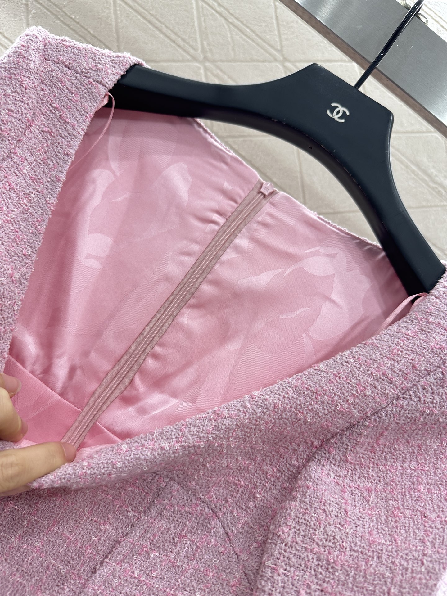 ♥Chane*♥2025新品上架 中袖圆领洋装连衣裙定制YB进口羊毛呢材质 质感高级 穿搭洋气 洋装名媛