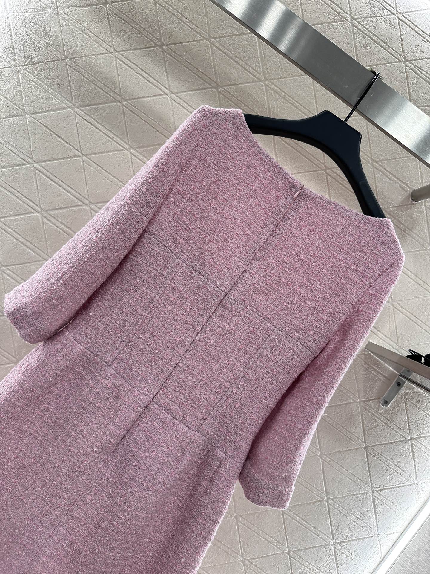 ♥Chane*♥2025新品上架 中袖圆领洋装连衣裙定制YB进口羊毛呢材质 质感高级 穿搭洋气 洋装名媛