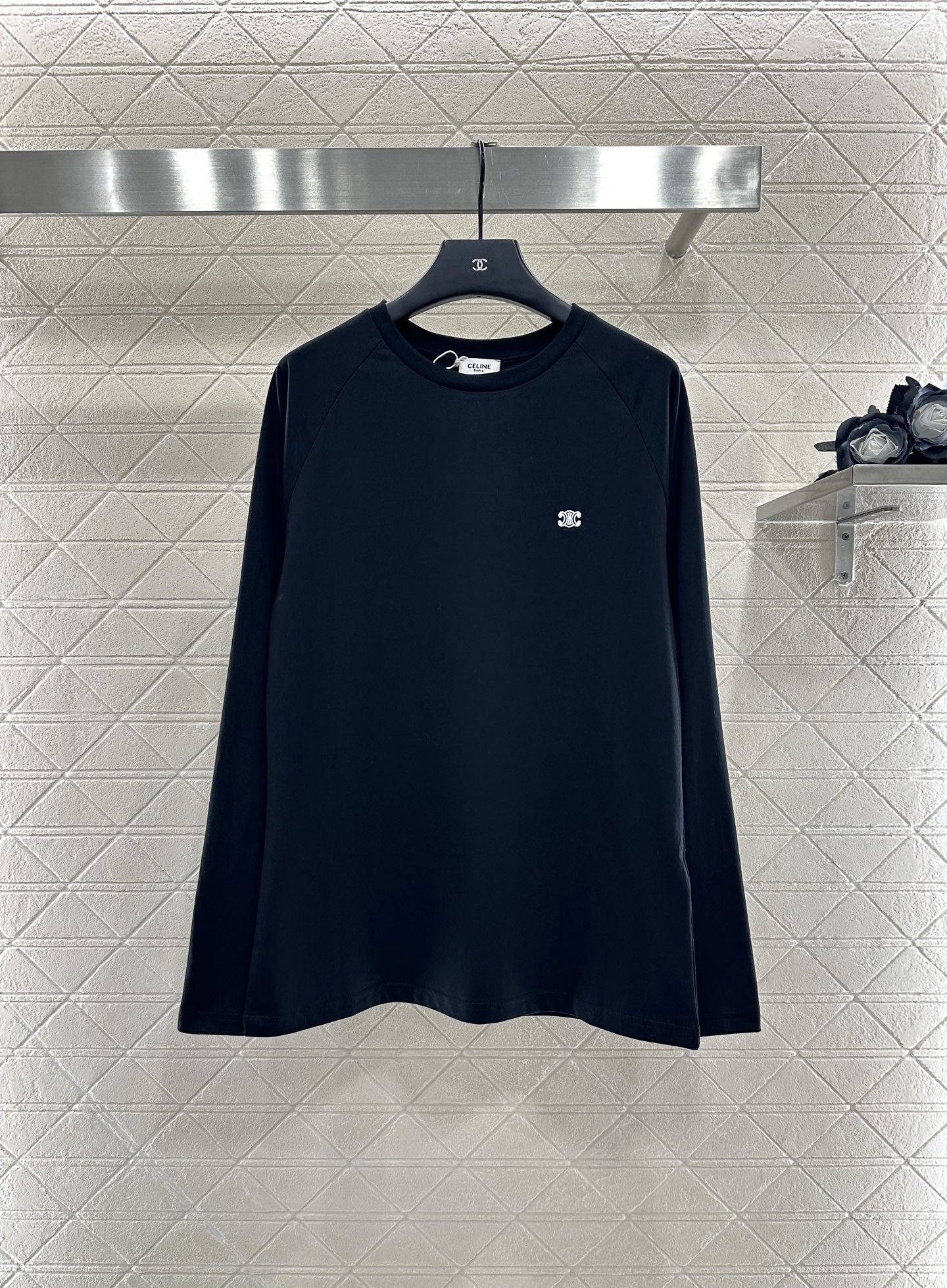 ♥Celin*♥2025新品上架 凯旋门长袖上衣定制YB斜纹全棉材质 质感舒适 弹力十足 圆领长袖上衣裁