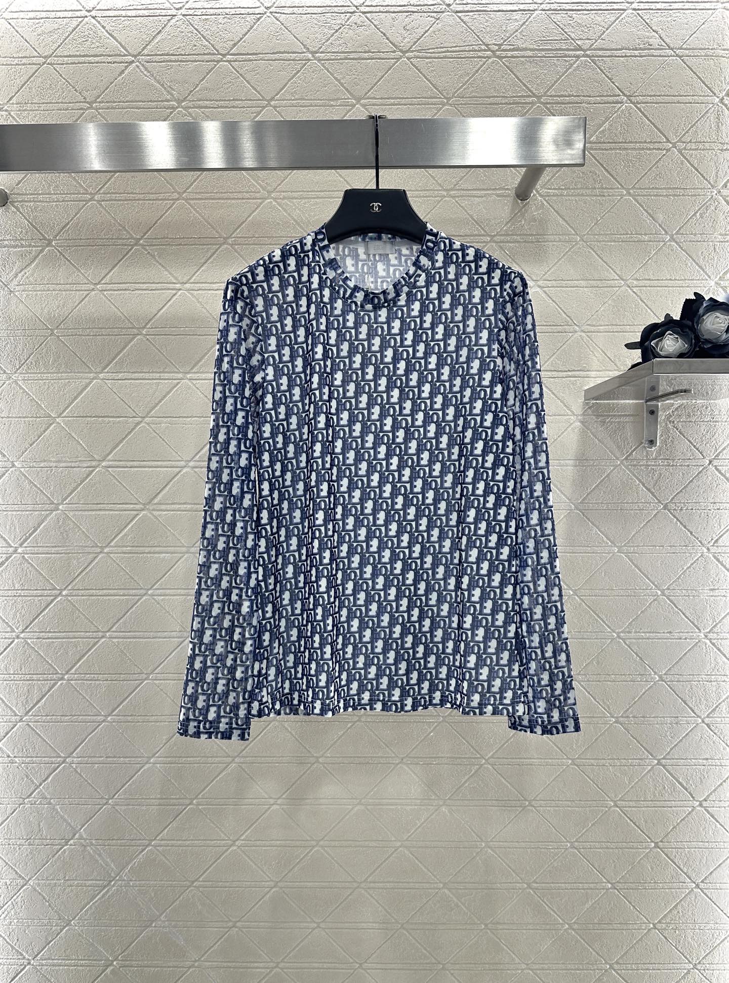 ♥Dio*♥2025新品上架 网纱圆领打底衫定制YB进口网纱材质 清透舒适 弹力十足 圆领长袖打底裁剪 