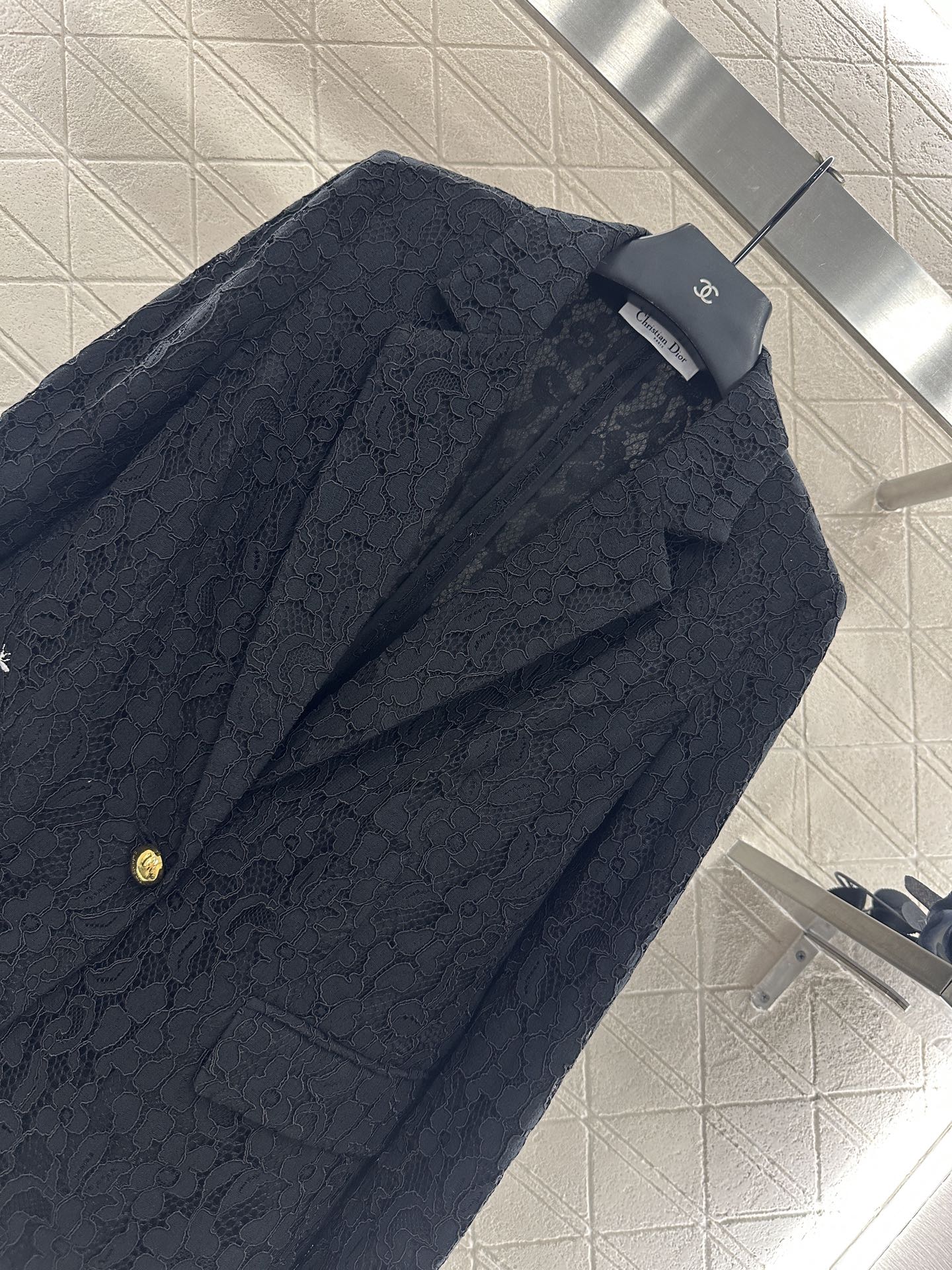 ♥Dio*♥2025新品上架 绣花翻领西装外套定制YB进口绣花材质 质感光泽 垂感更强 品相高级 翻领正