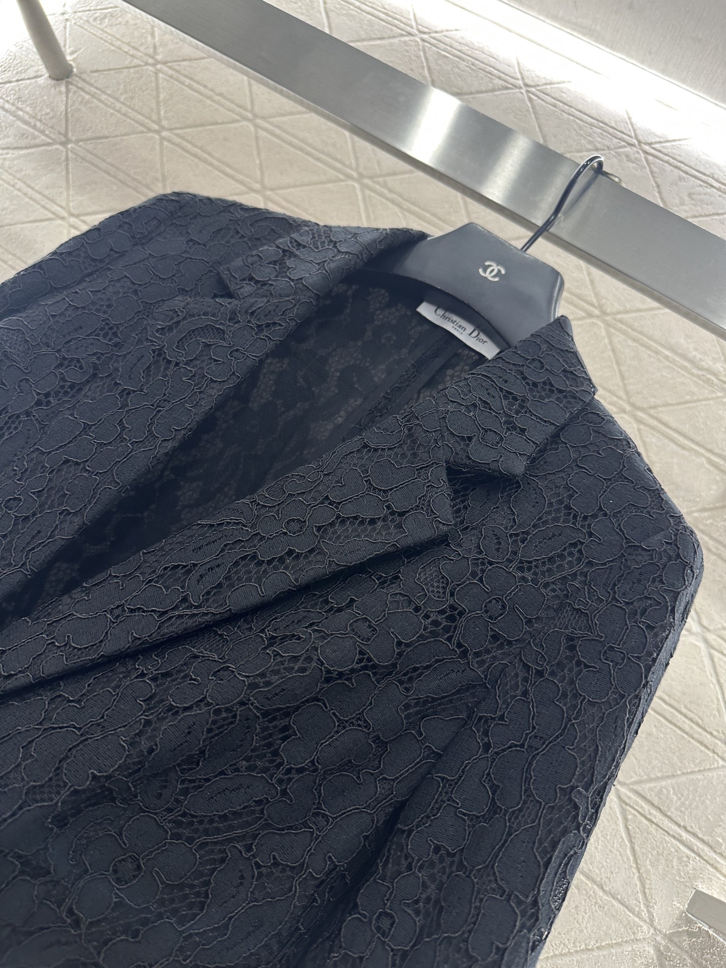 ♥Dio*♥2025新品上架 绣花翻领西装外套定制YB进口绣花材质 质感光泽 垂感更强 品相高级 翻领正