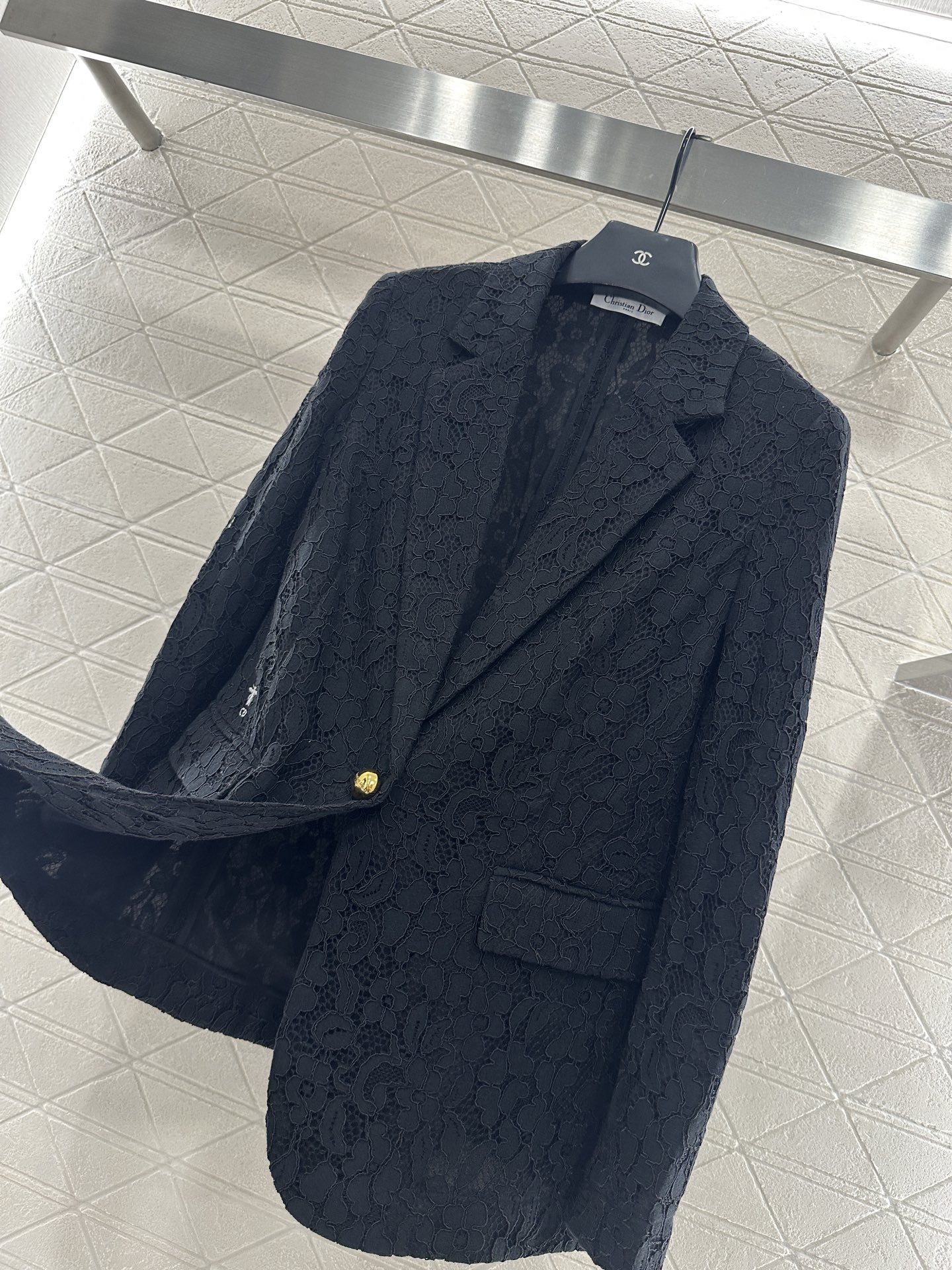 ♥Dio*♥2025新品上架 绣花翻领西装外套定制YB进口绣花材质 质感光泽 垂感更强 品相高级 翻领正