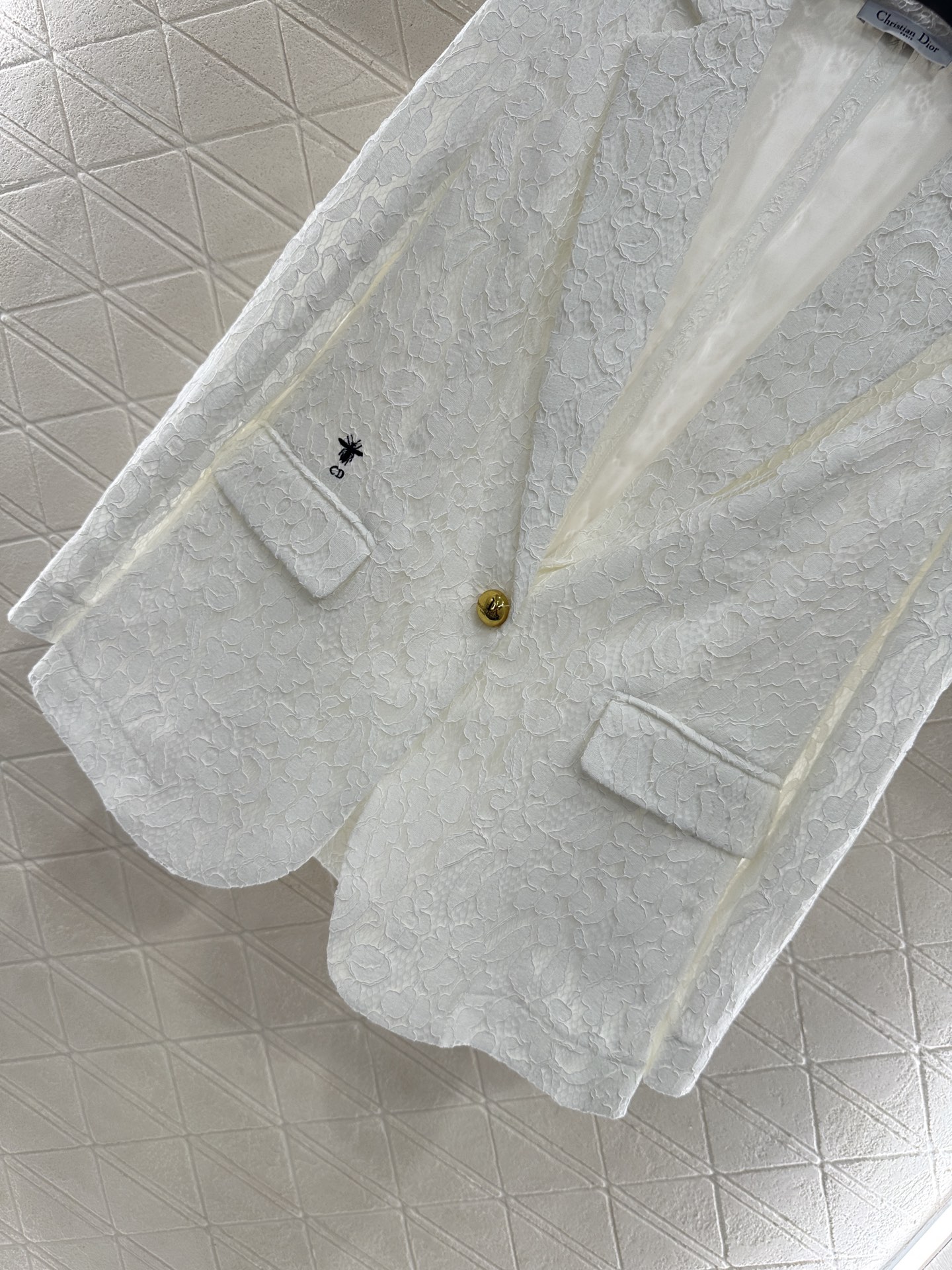 ♥Dio*♥2025新品上架 绣花翻领西装外套定制YB进口绣花材质 质感光泽 垂感更强 品相高级 翻领正