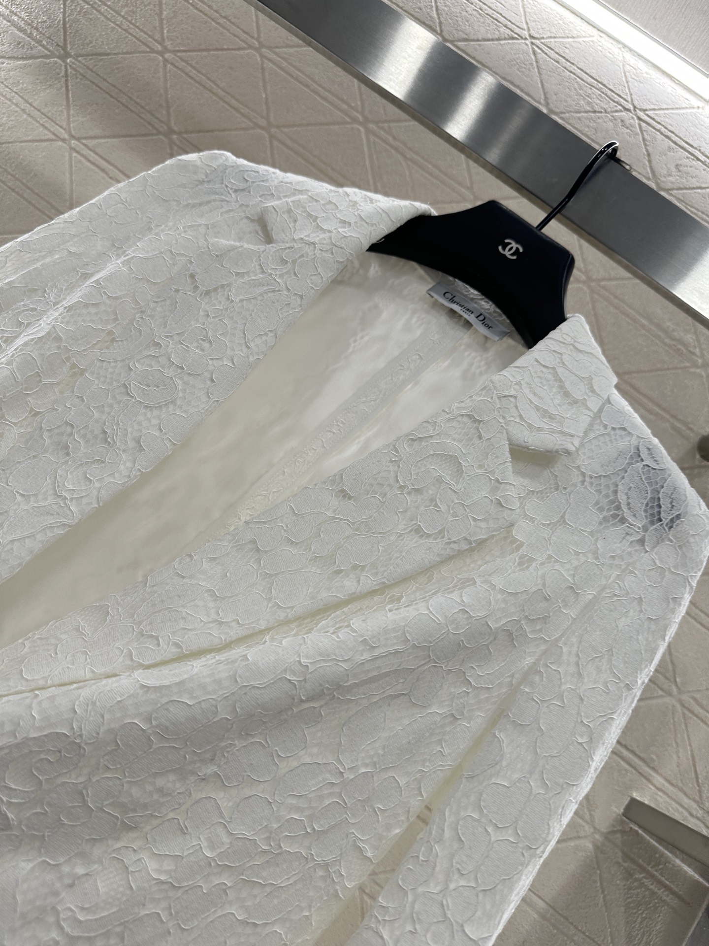 ♥Dio*♥2025新品上架 绣花翻领西装外套定制YB进口绣花材质 质感光泽 垂感更强 品相高级 翻领正